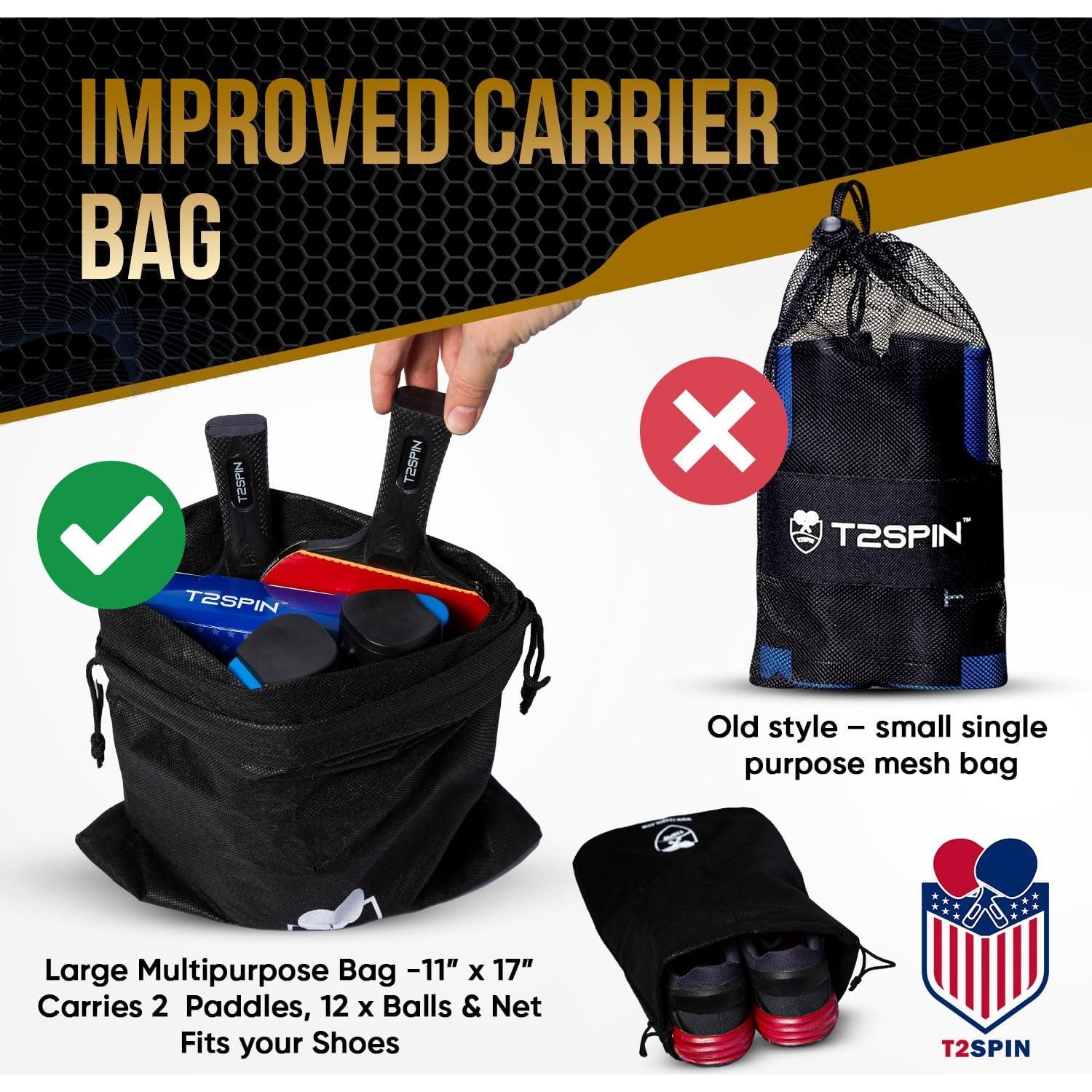 Red de Ping Pong Retráctil T2Spin - Portátil y Ajustable