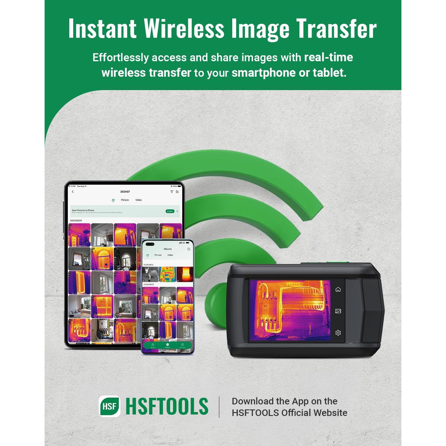 Cámara Térmica HSFTOOLS P2W 256x192 IR 8MP Wi-Fi