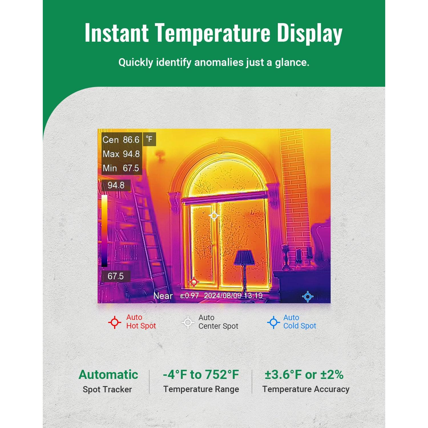 Cámara Térmica HSFTOOLS P2W 256x192 IR 8MP Wi-Fi