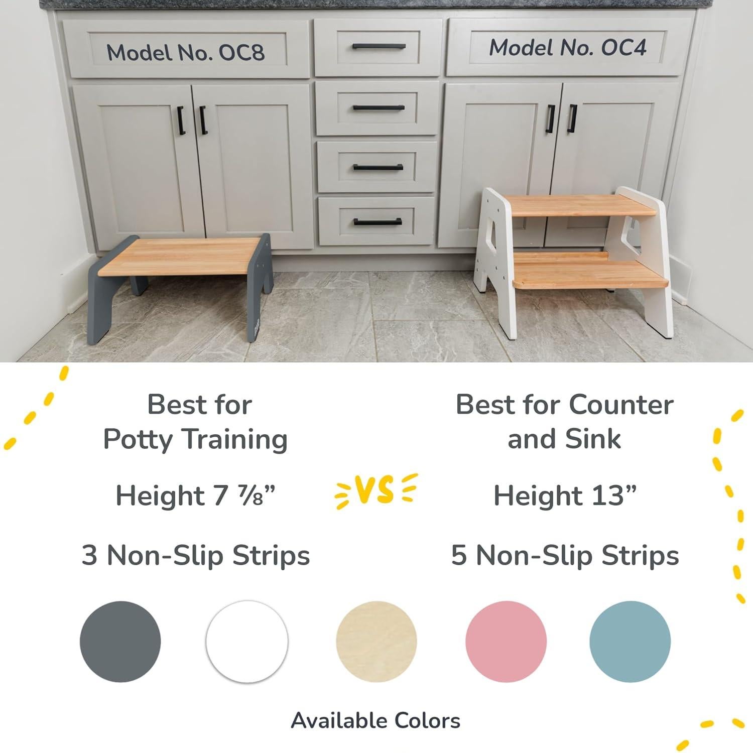 Escalera de Madera Ocodile 1 Paso Antideslizante Gris