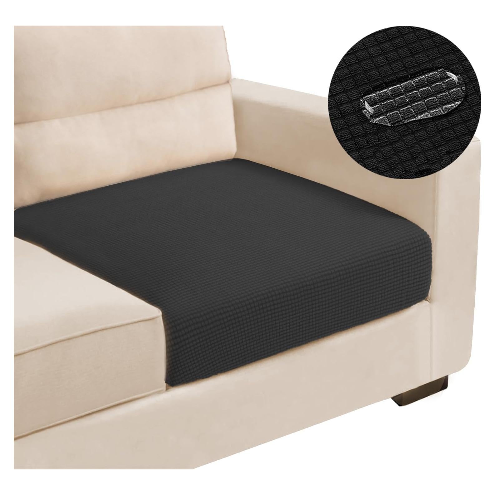 Funda de Cojín TOPYUMH Elástica Repelente al Agua Negro