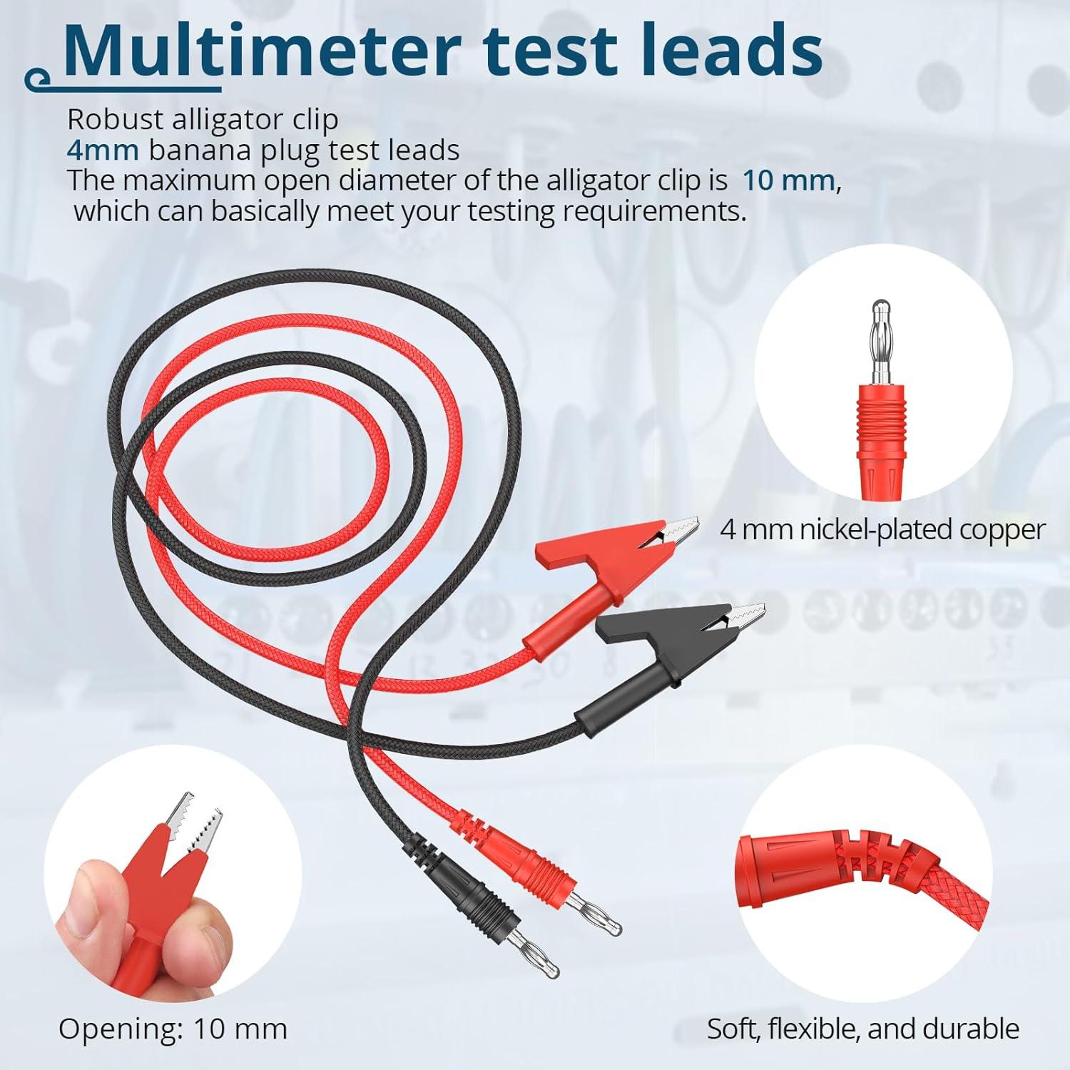 Cables de Prueba Banana a Cocodrilo 1m 15A ALLmeter