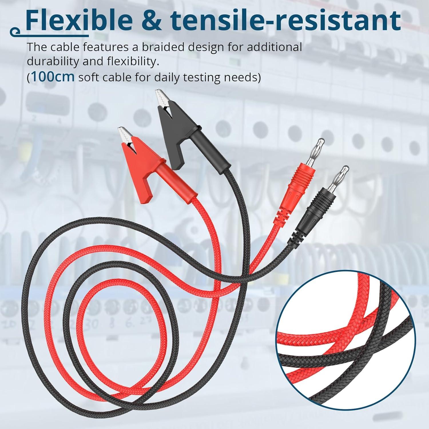 Cables de Prueba Banana a Cocodrilo 1m 15A ALLmeter