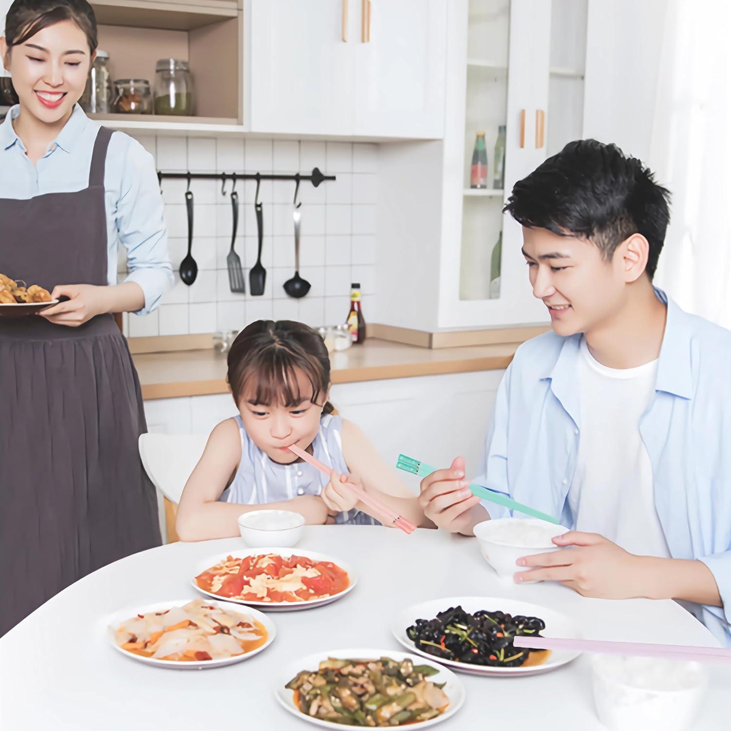 5 Pares Palillos Multicolores Helerkol Patrón Flor de Cerezo