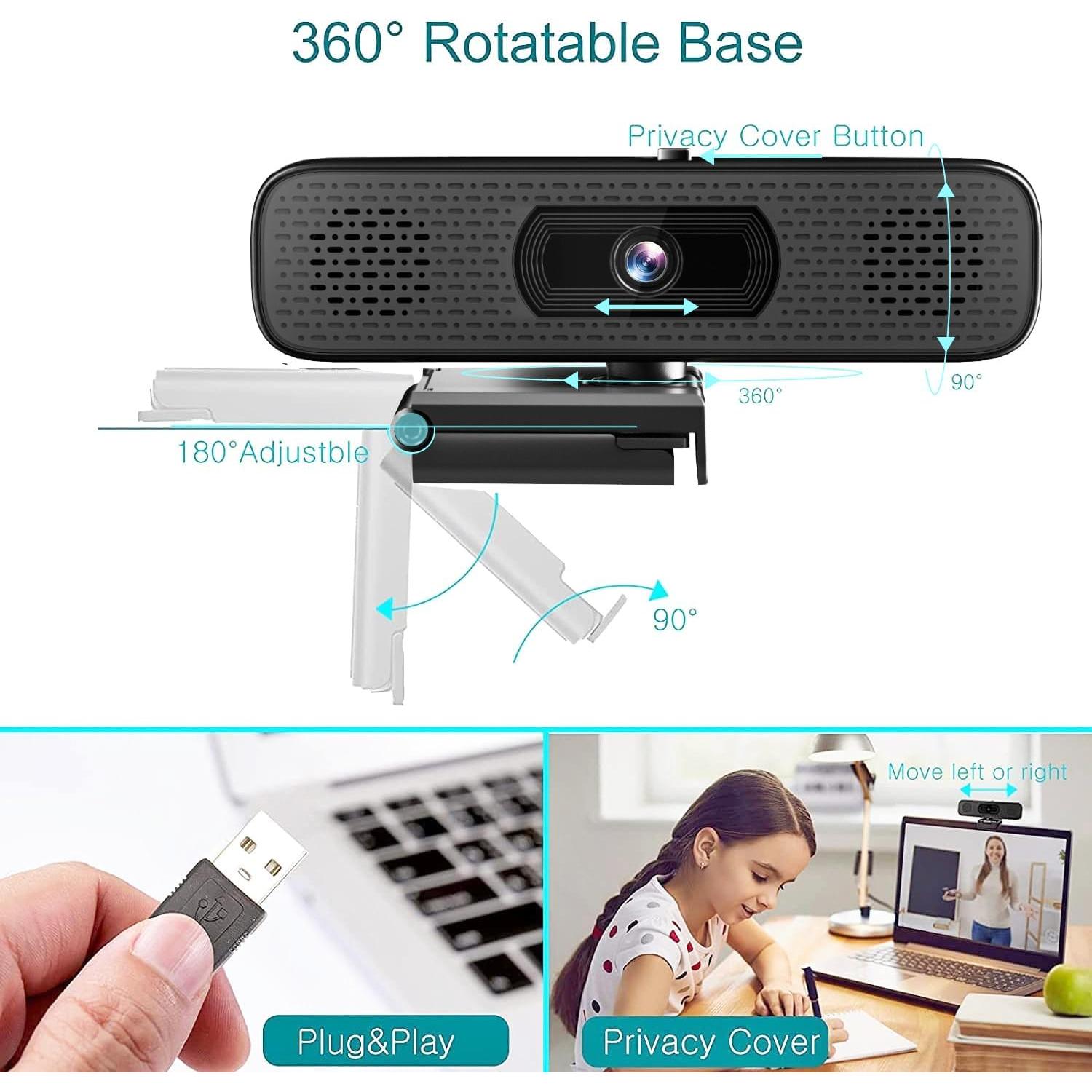 Cámara Web 2K Pulais Septek con Altavoces y Micrófono