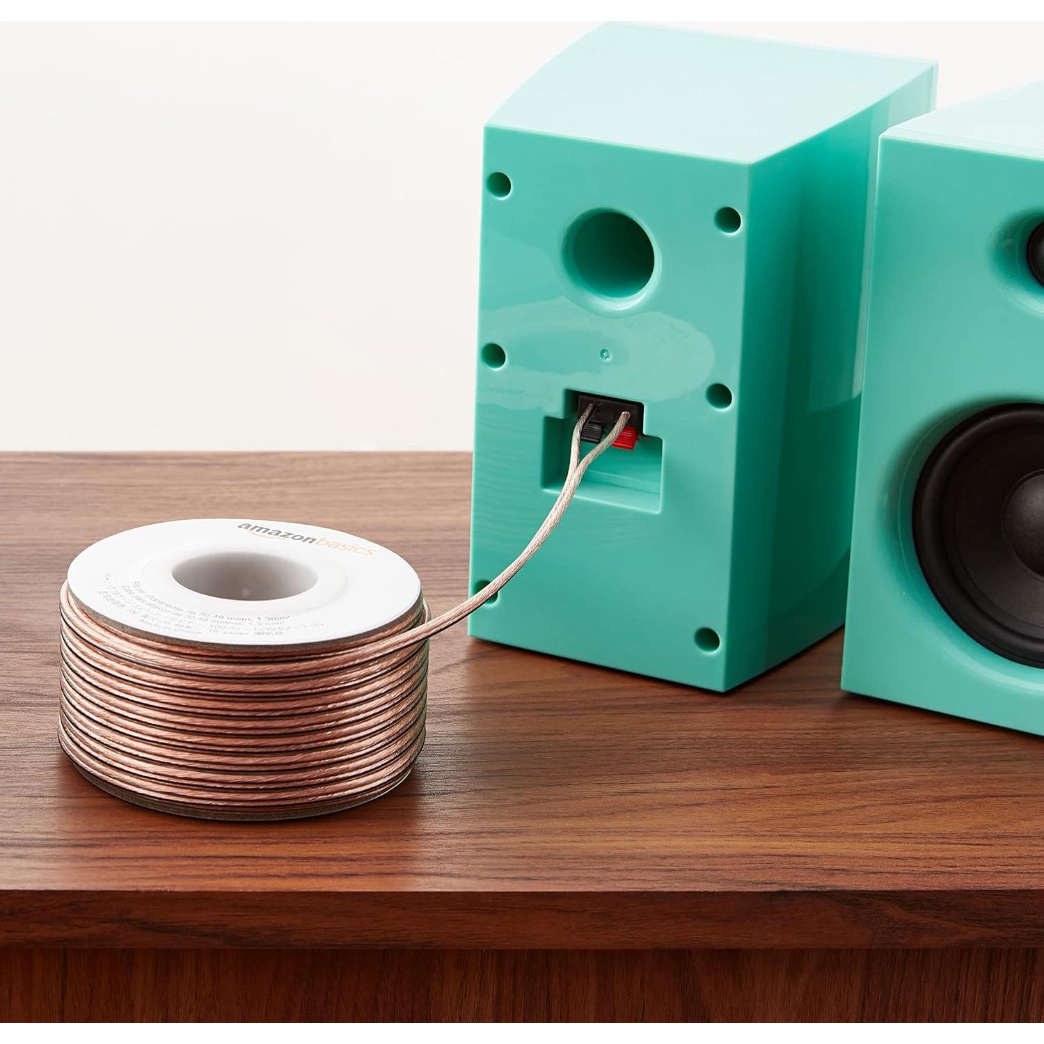 Cable de Altavoz Amazon Basics 16 AWG 30,48 m Bronce