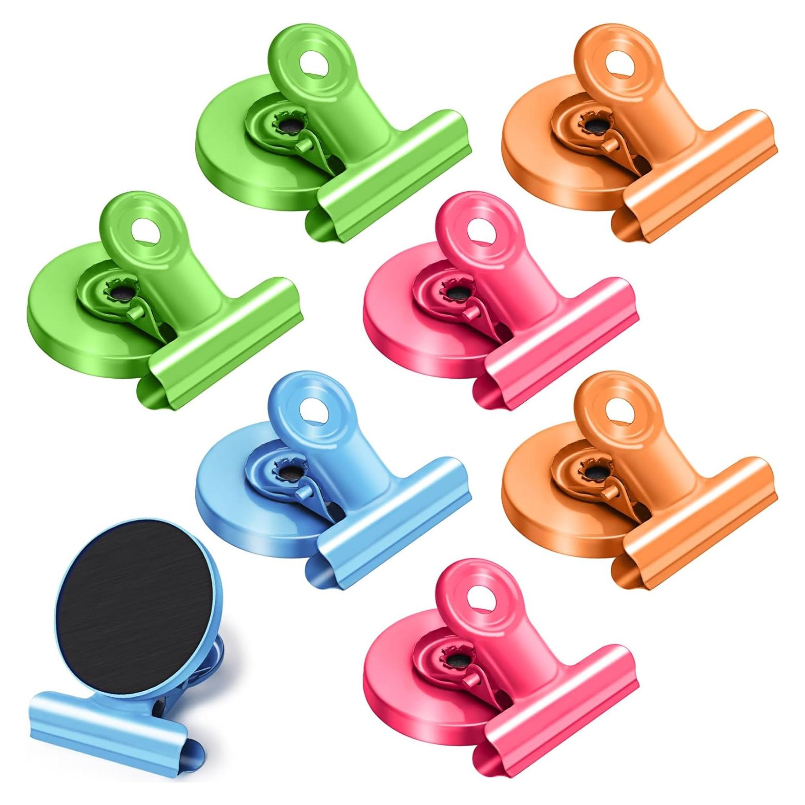 8 Imán de Refrigerador JTIEO Clips Magnéticos Coloridos