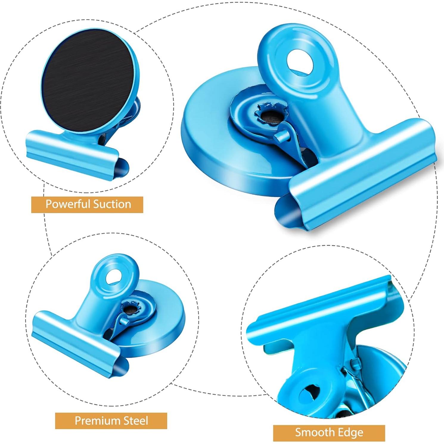 8 Imán de Refrigerador JTIEO Clips Magnéticos Coloridos