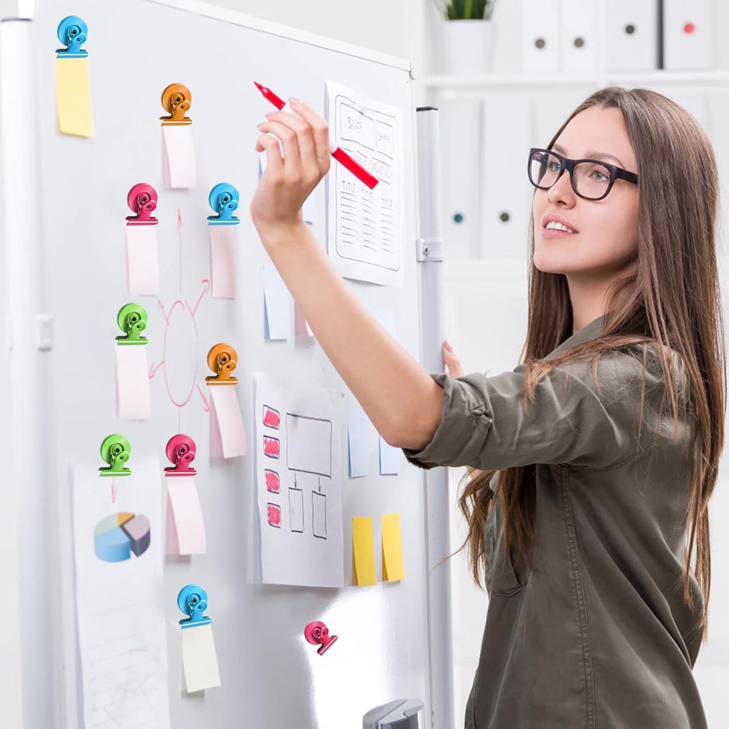 8 Imán de Refrigerador JTIEO Clips Magnéticos Coloridos