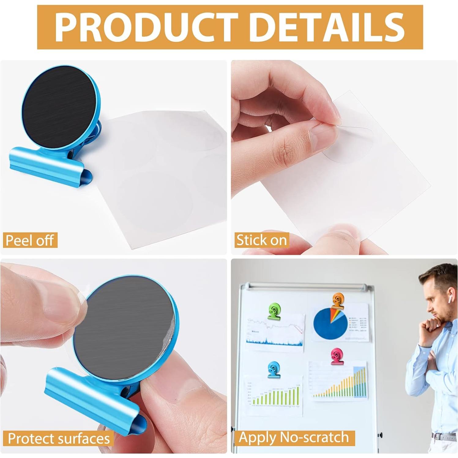 8 Imán de Refrigerador JTIEO Clips Magnéticos Coloridos