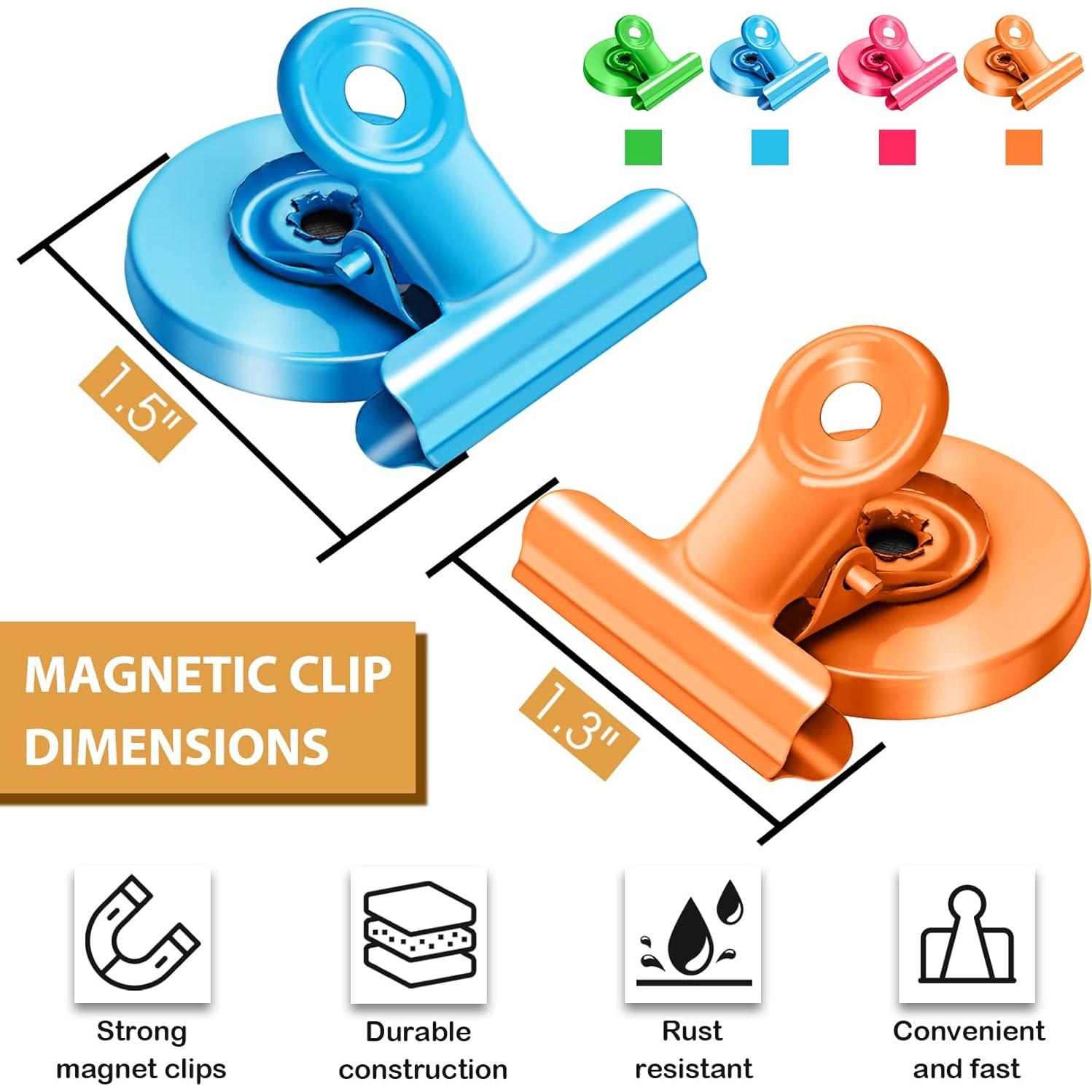 8 Imán de Refrigerador JTIEO Clips Magnéticos Coloridos