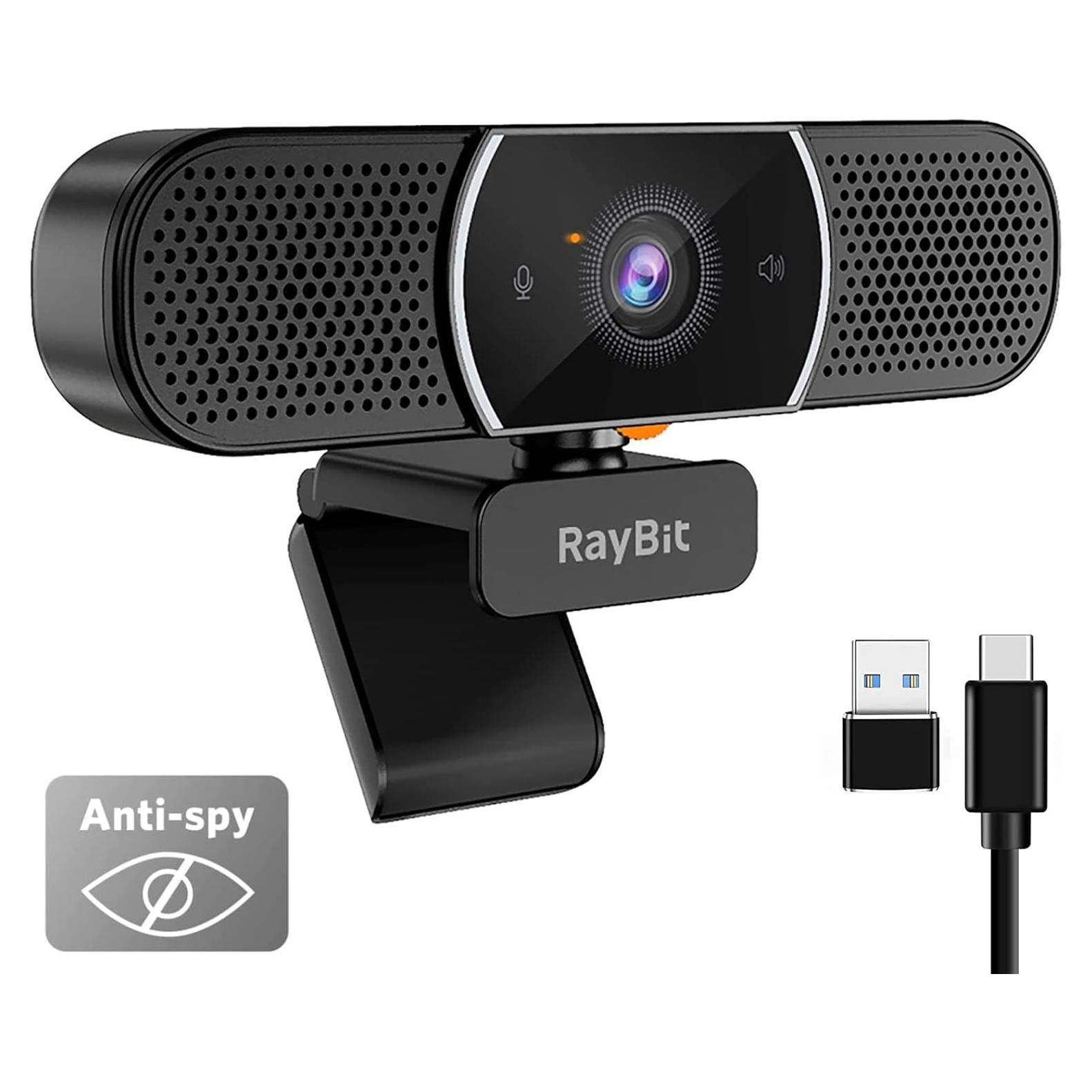 Cámara Web RayBit US-SeeUpmini 2K HD con Micrófono y Altavoz