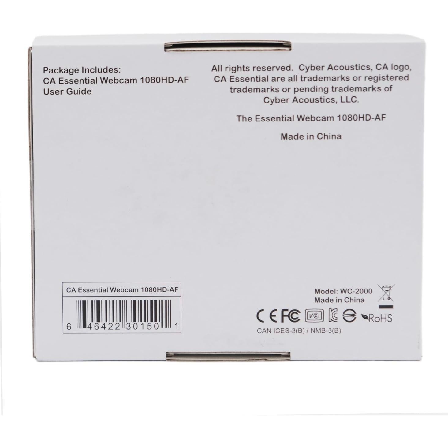 Cámara Web Cyber Acoustics 1080HD-AF USB con Micrófono