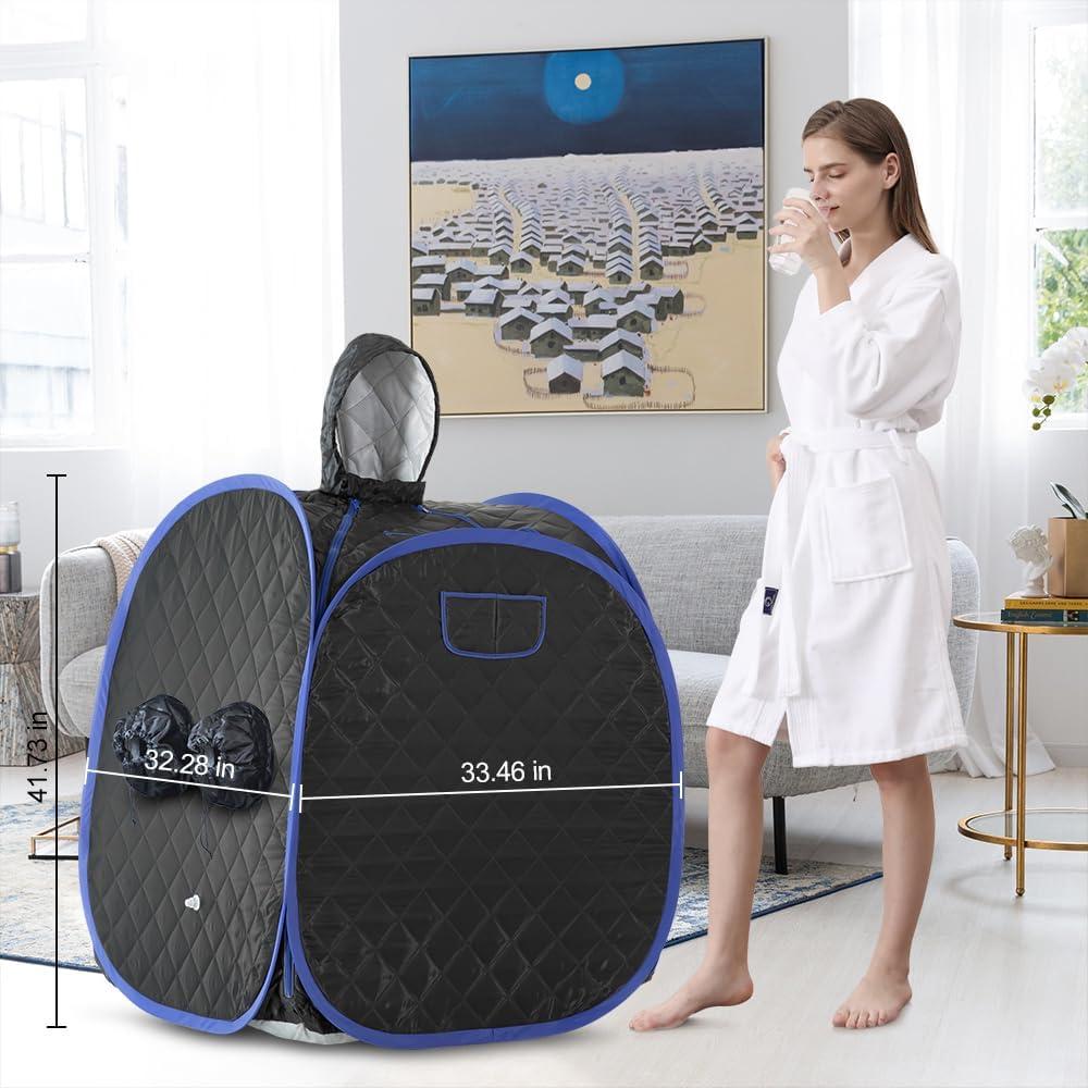Sauna de Vapor Portátil ZONEMEL para 1-2 Personas 900W