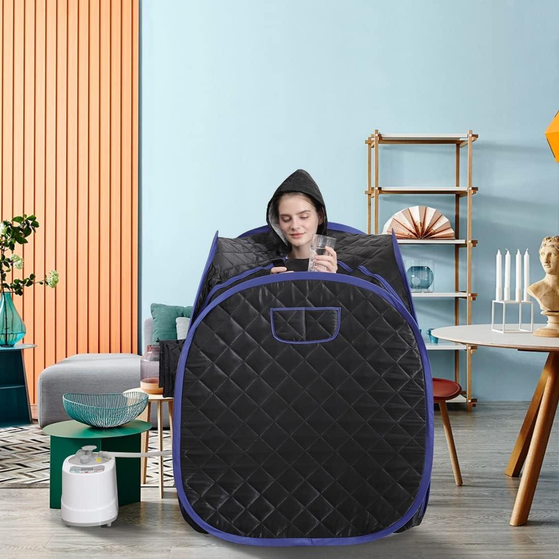 Sauna de Vapor Portátil ZONEMEL para 1-2 Personas 900W