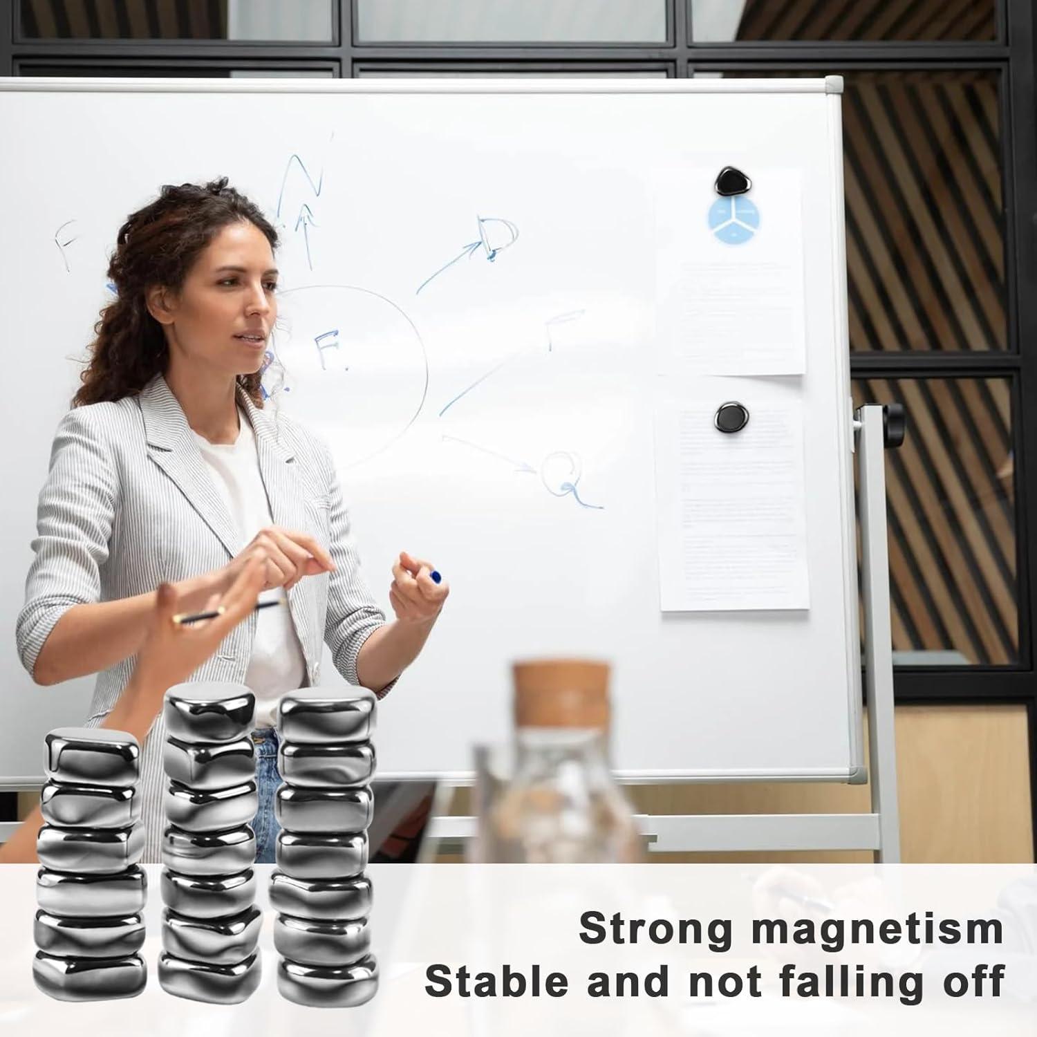 28 Imanes de Nevera MILEBAS Negros 30x10mm Fuertes