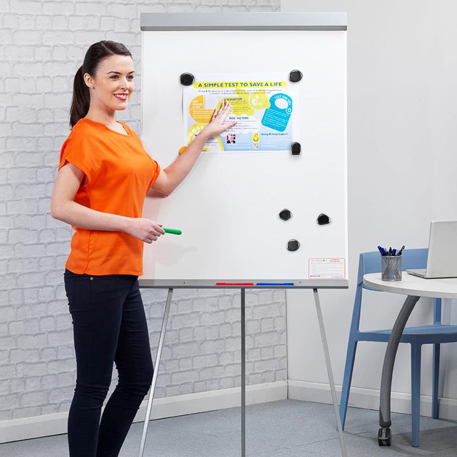 28 Imanes de Nevera MILEBAS Negros 30x10mm Fuertes