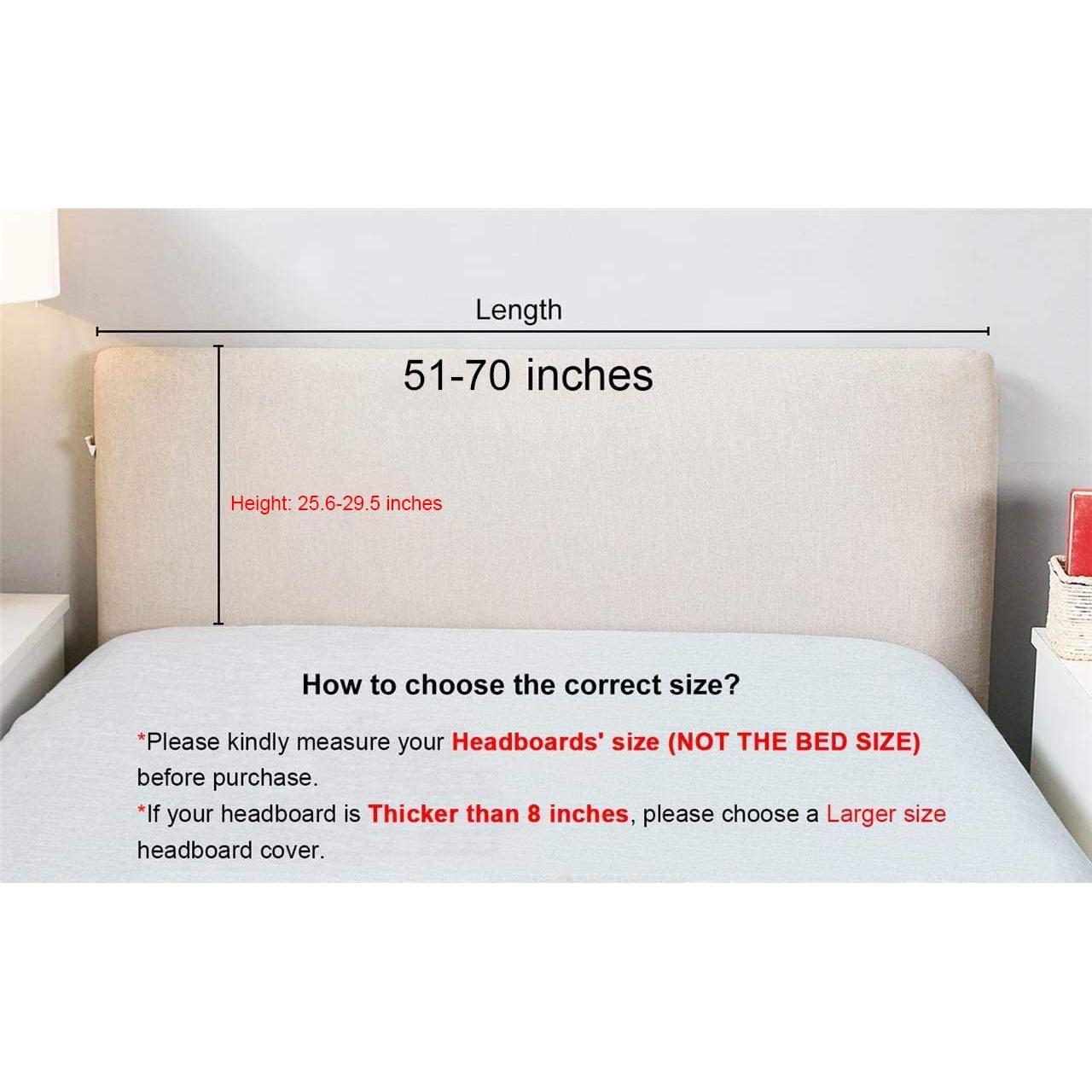 Funda de Cabecera WOMACO Negra 129-178 cm con Bolsillos