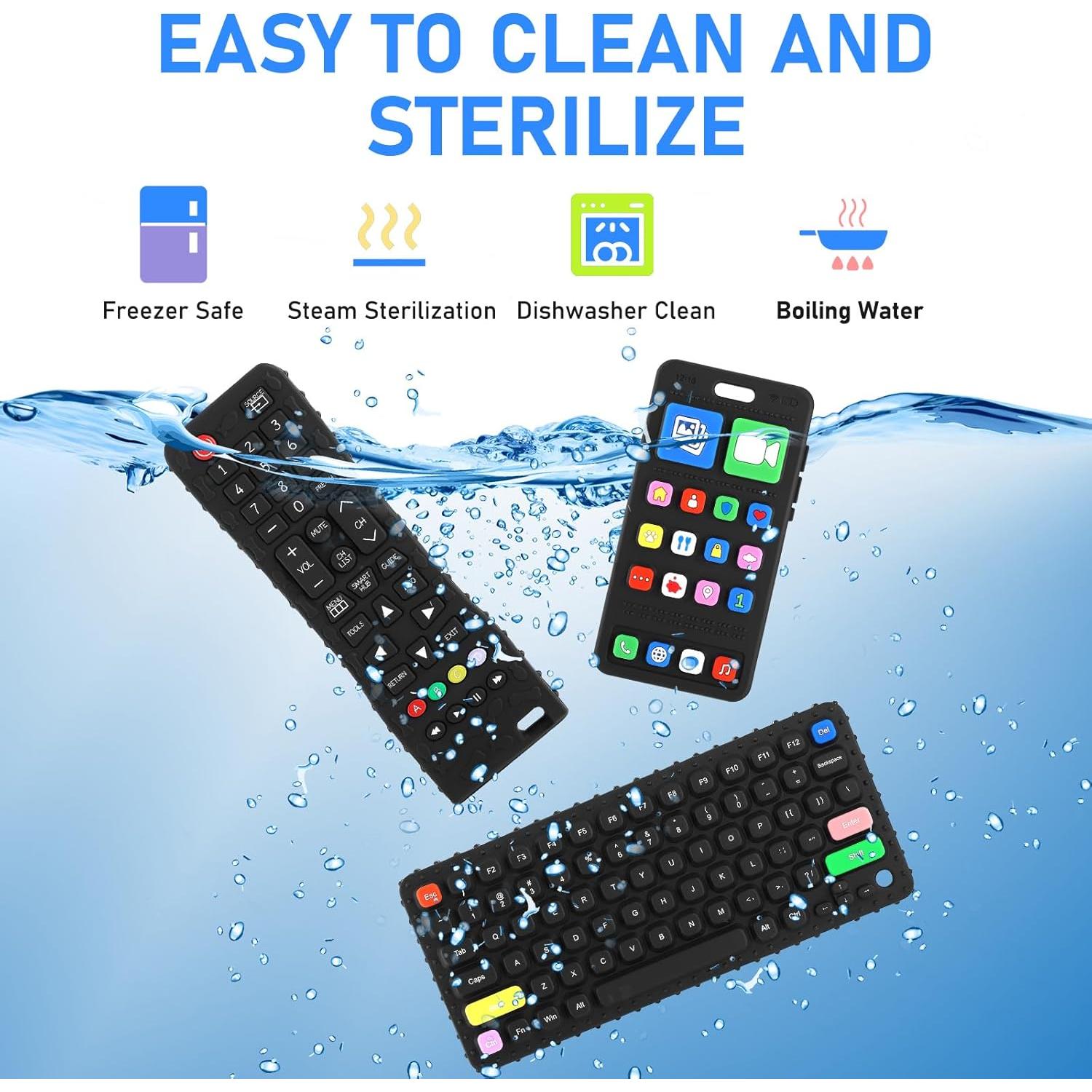 Juguetes de Dentición VoMii Control Remoto y Teléfono 3-24 Meses