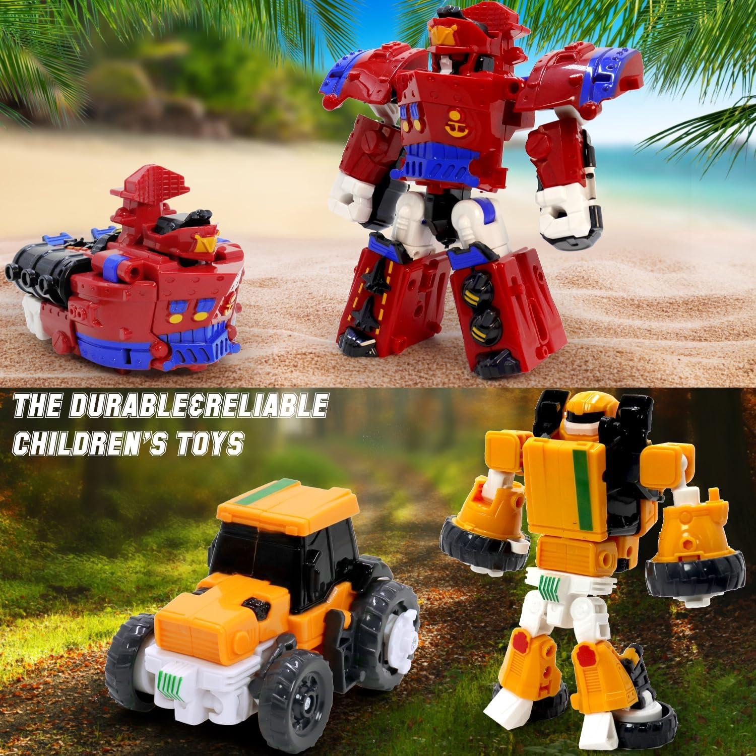 Juego de Coches Robots Transformadores GIDGOD - 4 Piezas