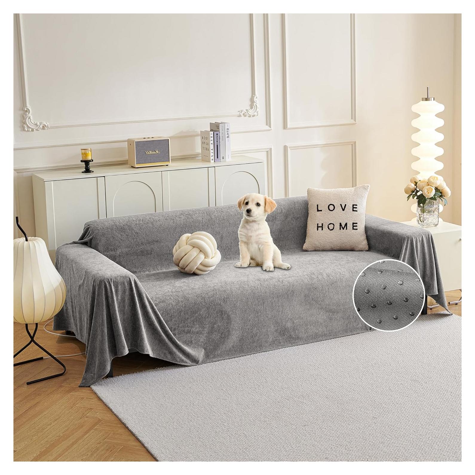 Funda de Sofá MYSKY HOME 2 Cojines Antideslizante Gris