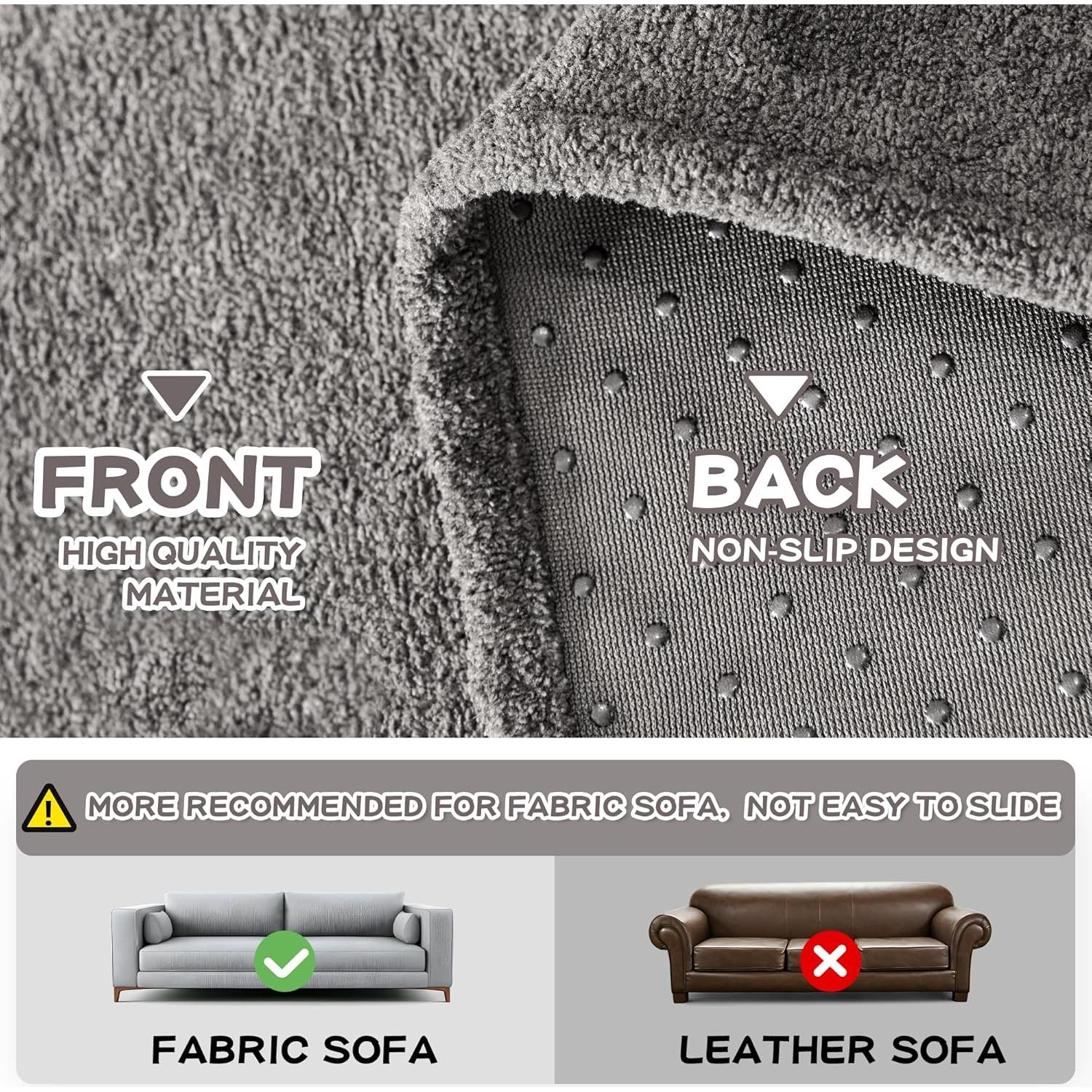 Funda de Sofá MYSKY HOME 2 Cojines Antideslizante Gris