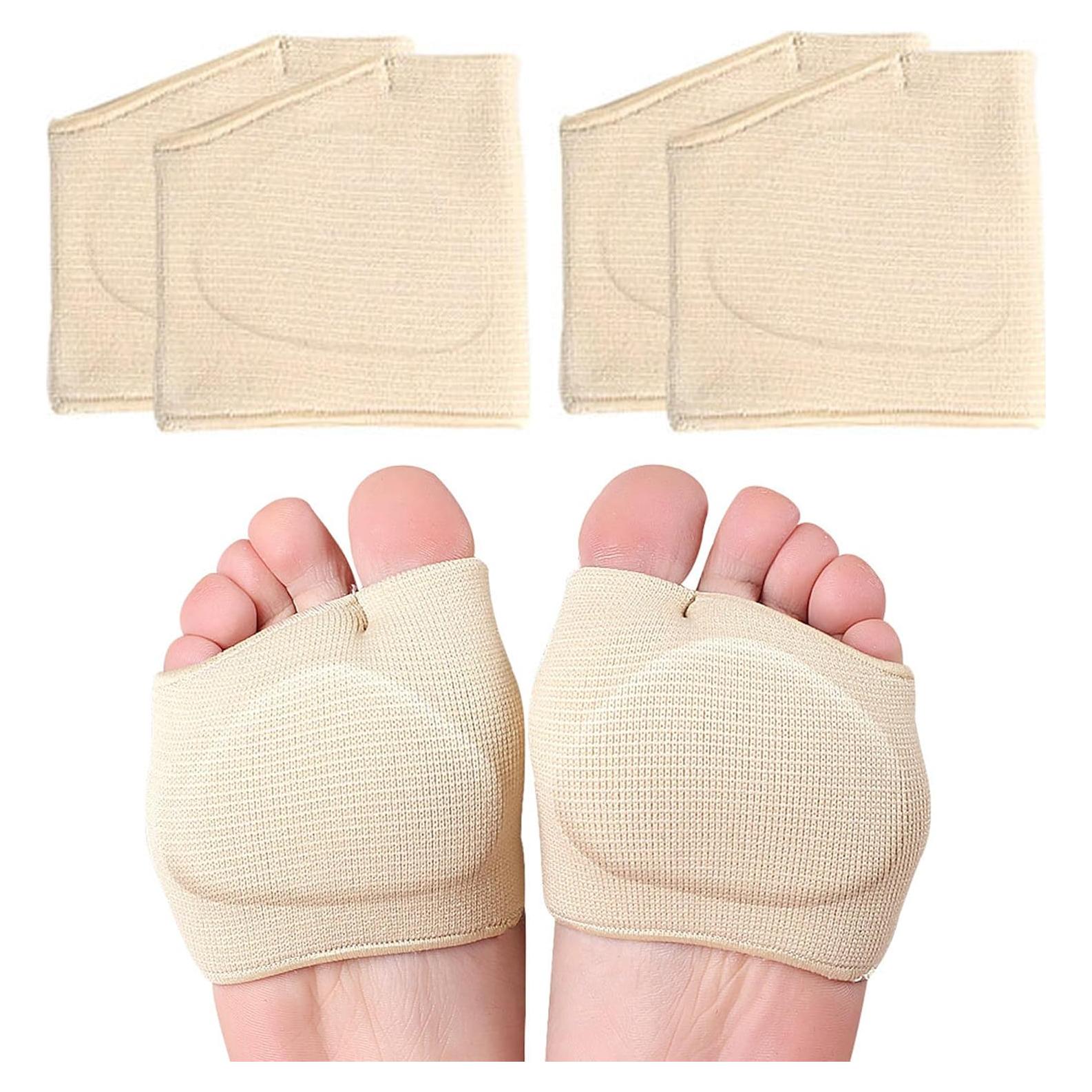 Almohadillas Metatarsales de Gel Beige - 2 Pares para Alivio del Dolor