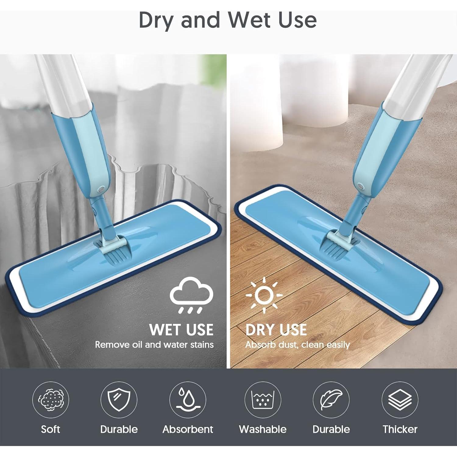 7 Almohadillas de Microfibra Reutilizables MEXERRIS para Mopas 33-38 cm