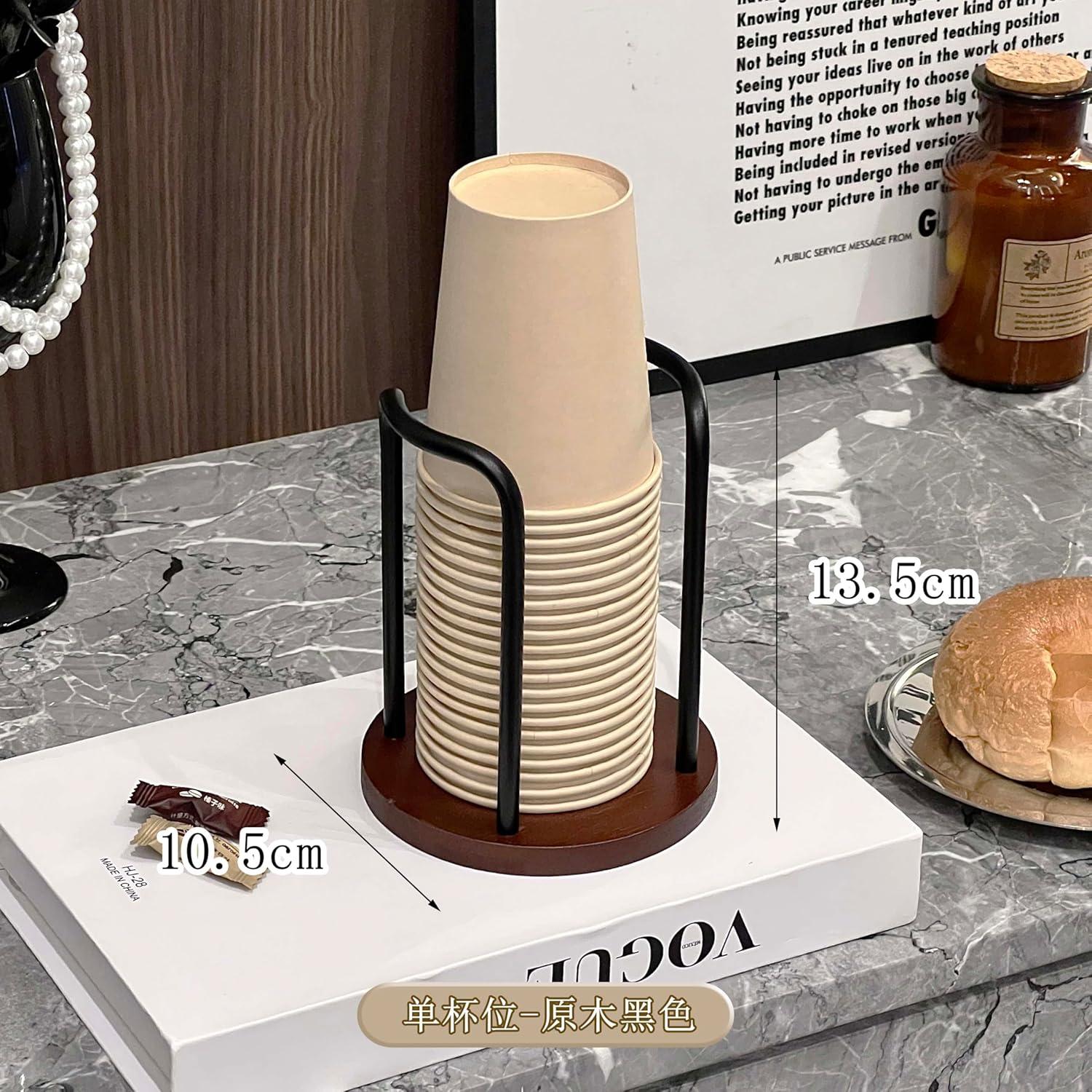 Dispensador de Tazas Desechables Buysing Madera Nogal 10.5cm