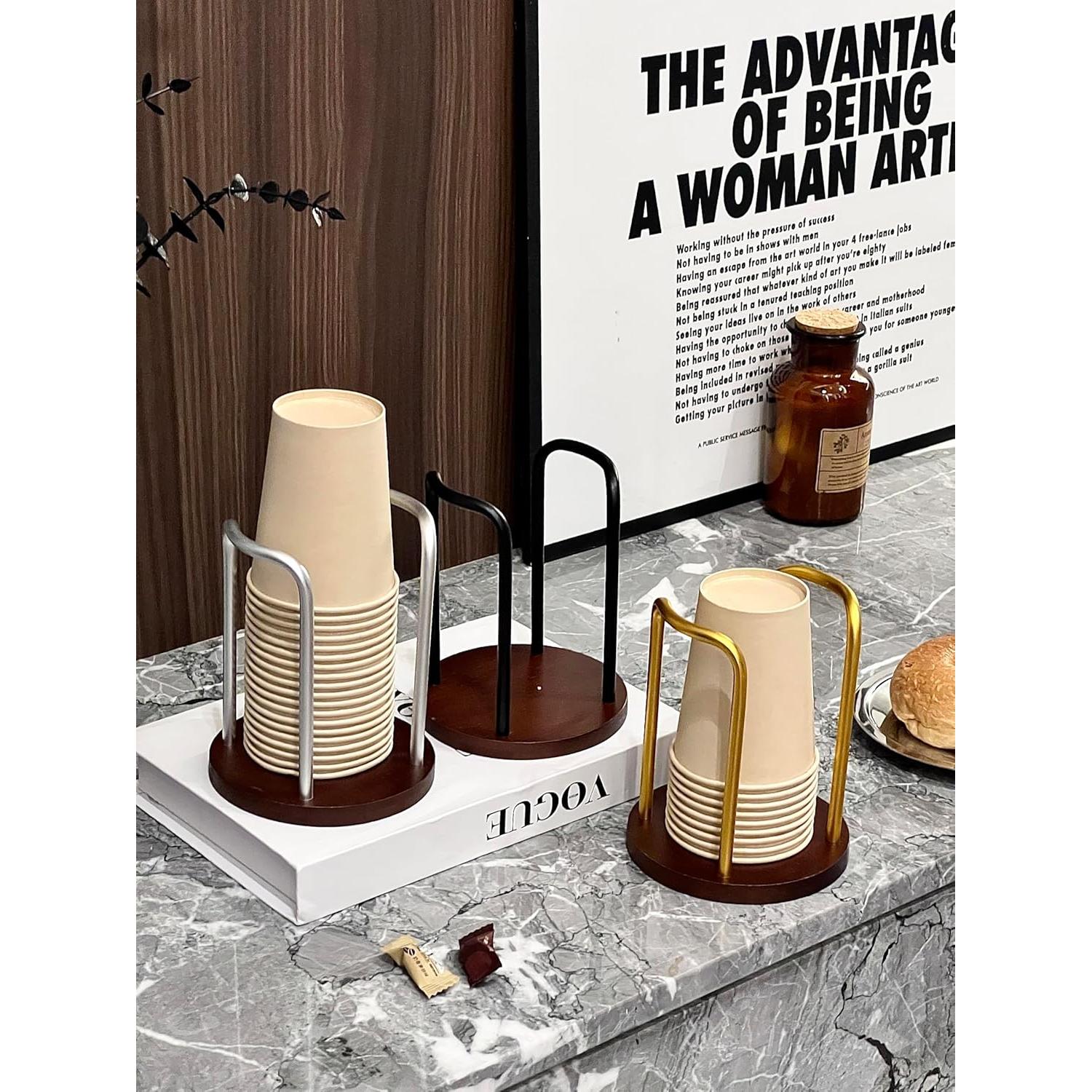 Dispensador de Tazas Desechables Buysing Madera Nogal 10.5cm