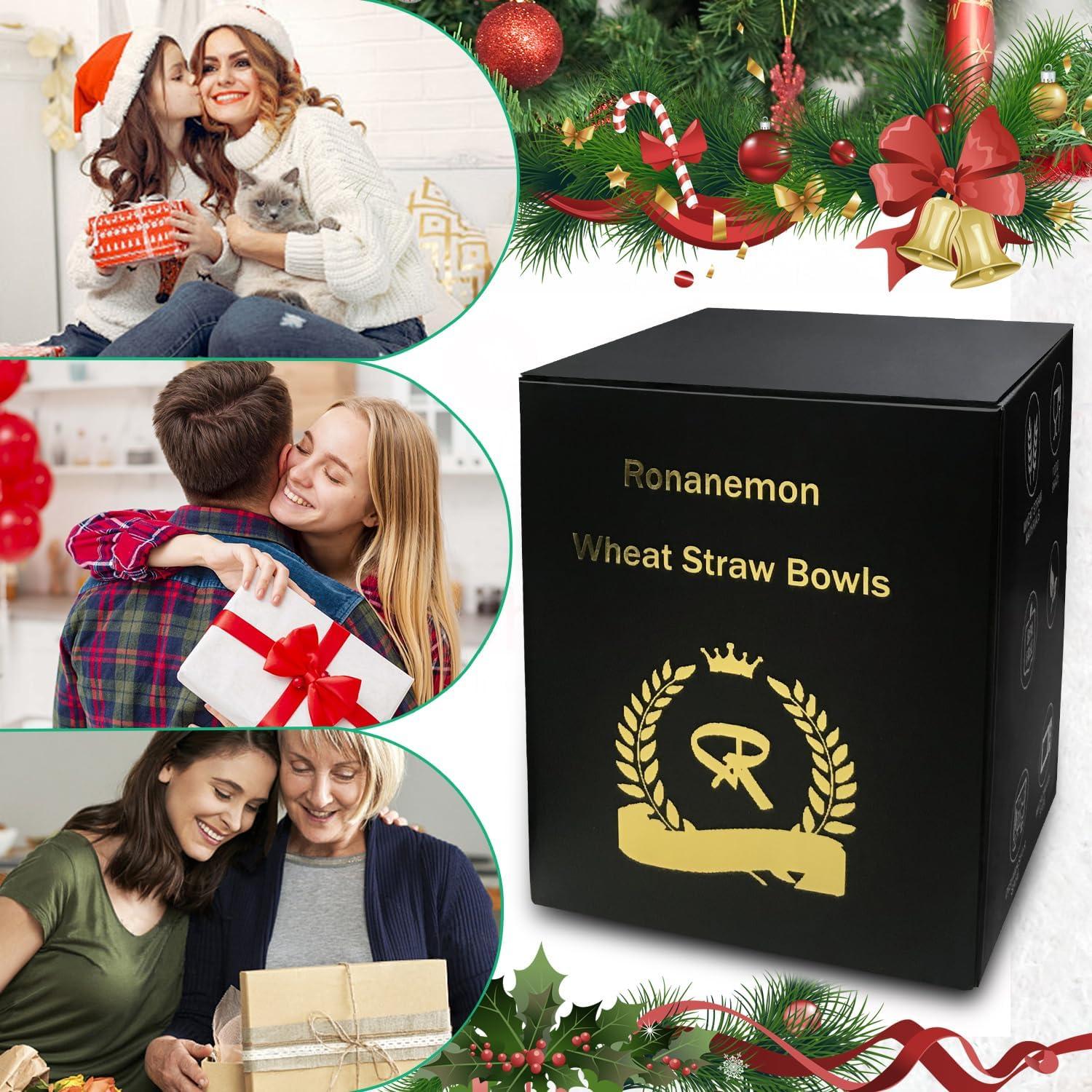 Paquete de 2 Tazones de Sopa Ronanemon 850 ML Microondas