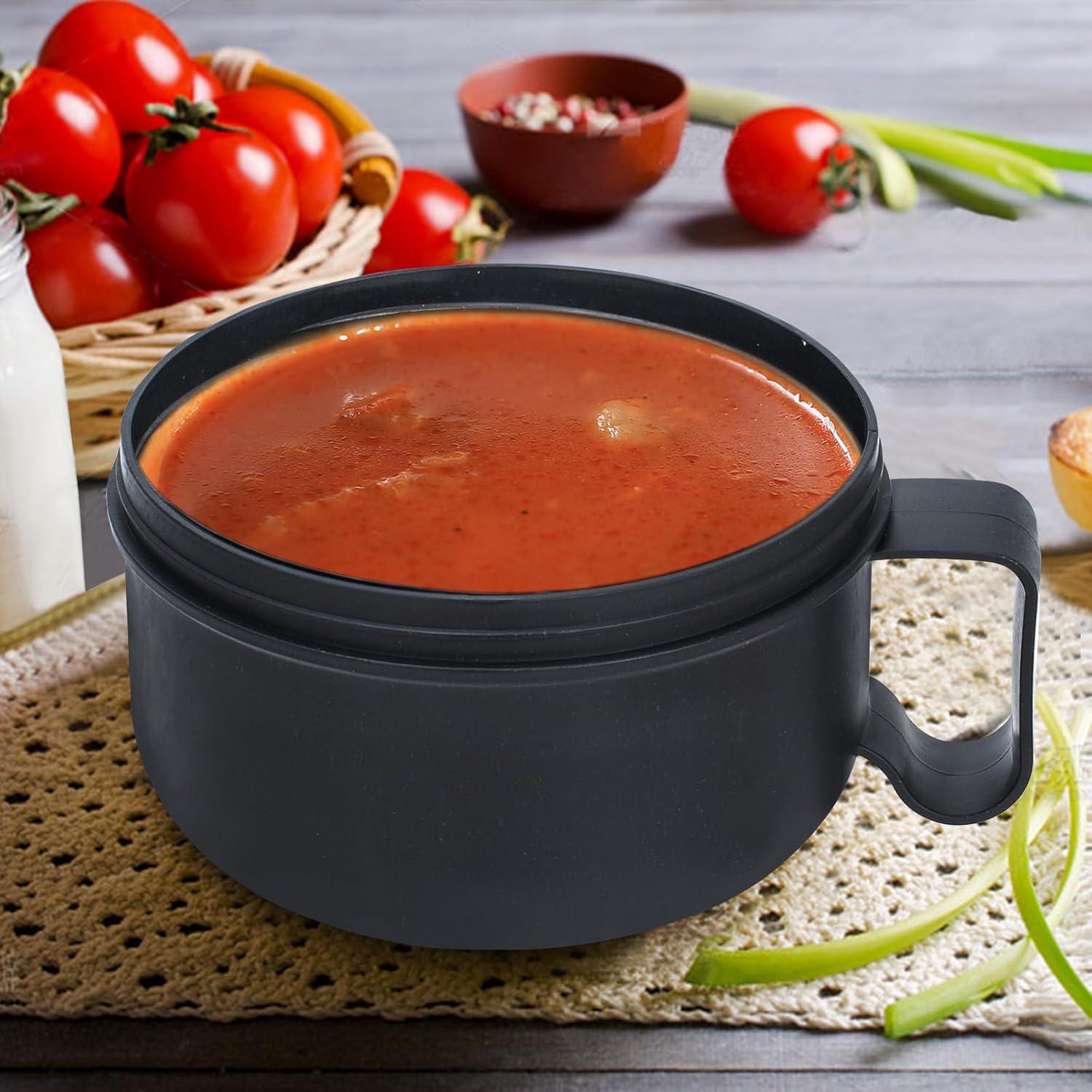 Paquete de 2 Tazones de Sopa Ronanemon 850 ML Microondas