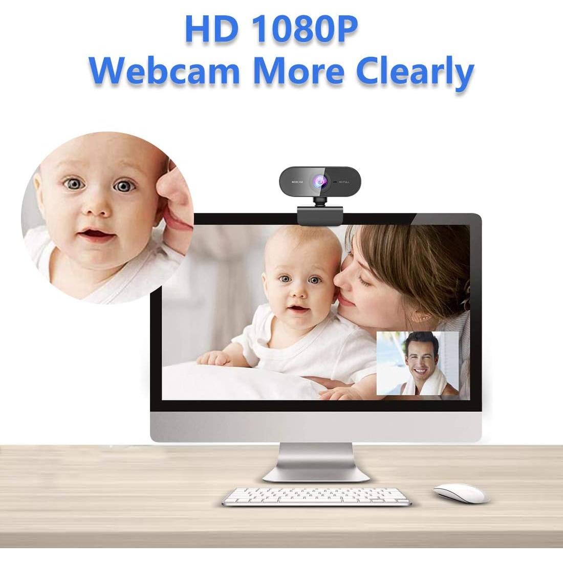 Cámara Web FWV 1080P HD con Micrófono y Soporte Ajustable