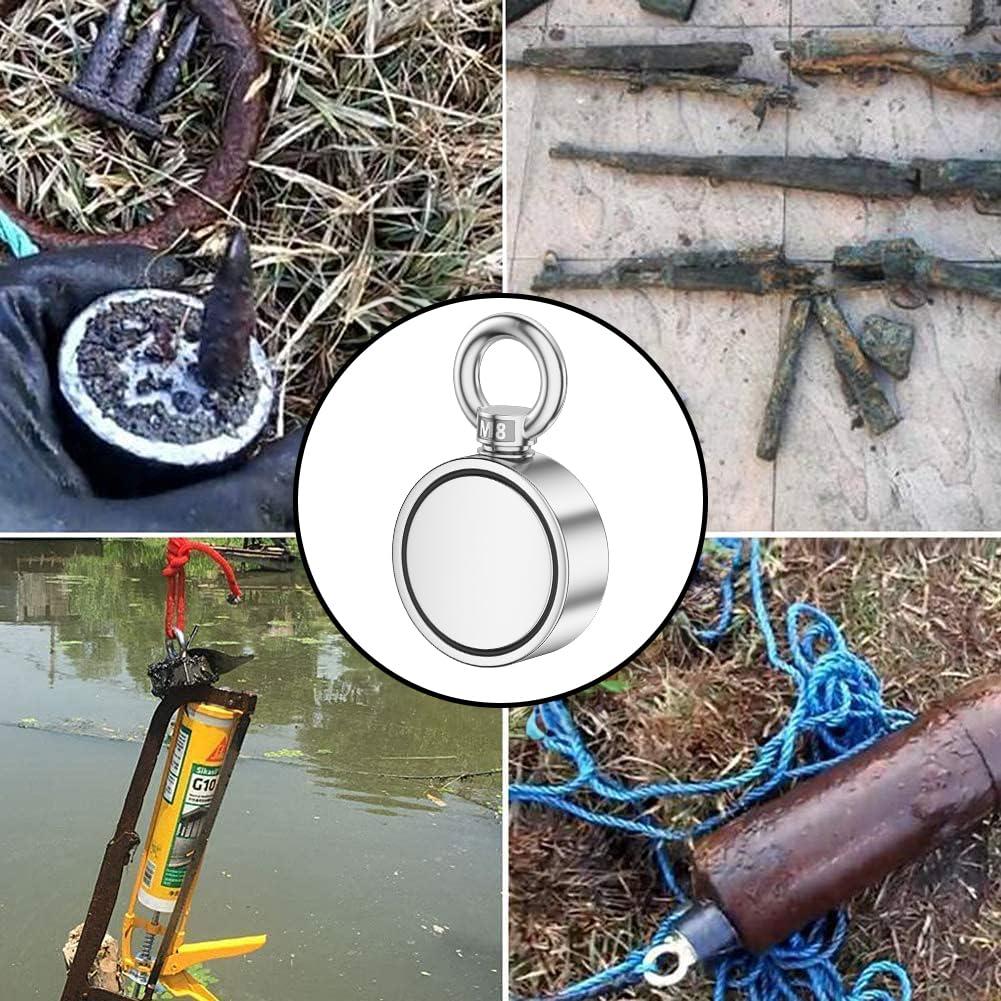 Kit de pesca Grtard imán doble cara 700 lbs 6 cm diámetro