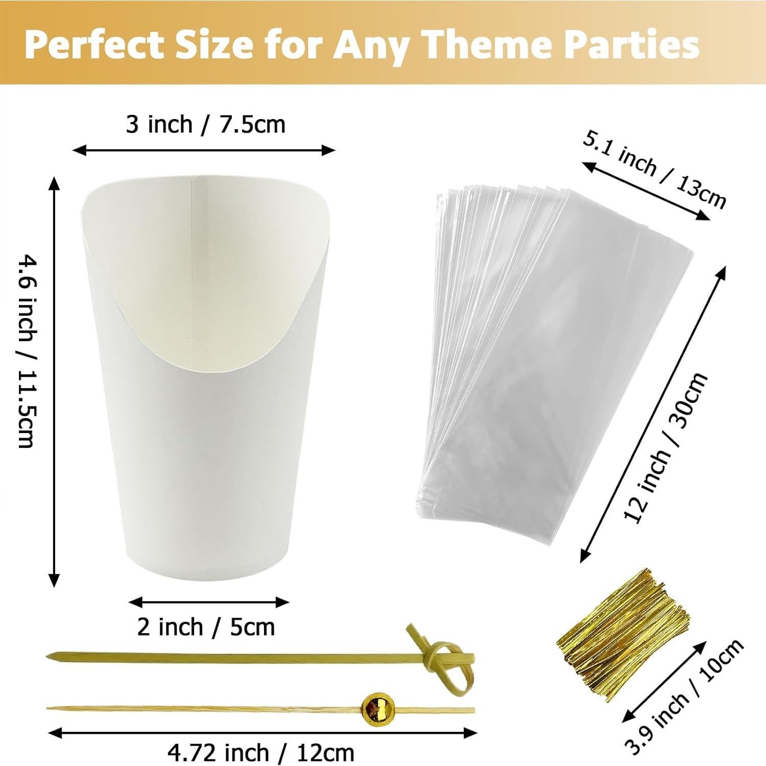 Set de Tazas Desechables para Charcutería CAMKYDE 50 Pzas 12 oz