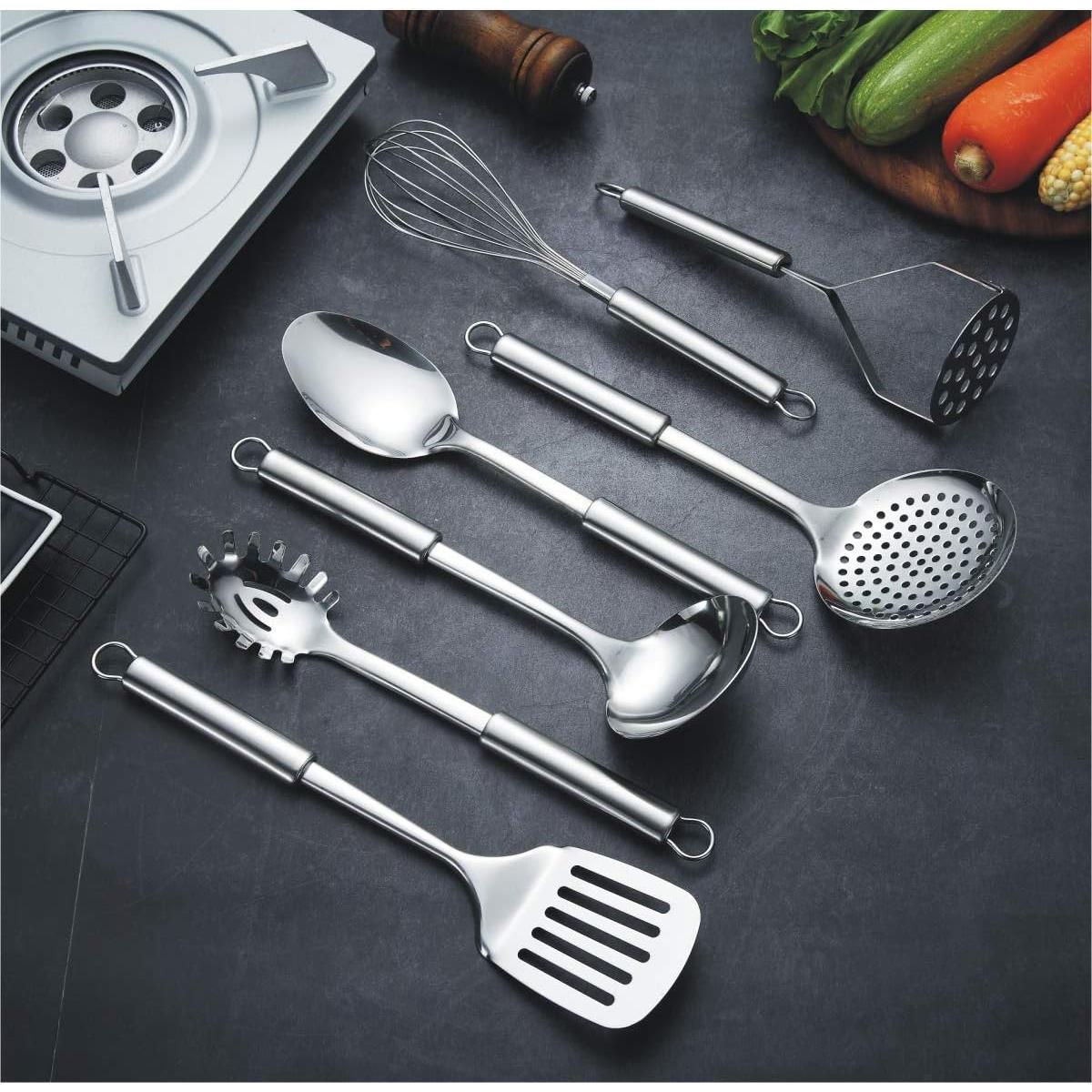 Juego de Utensilios de Cocina Berglander 8 Piezas Acero Inoxidable
