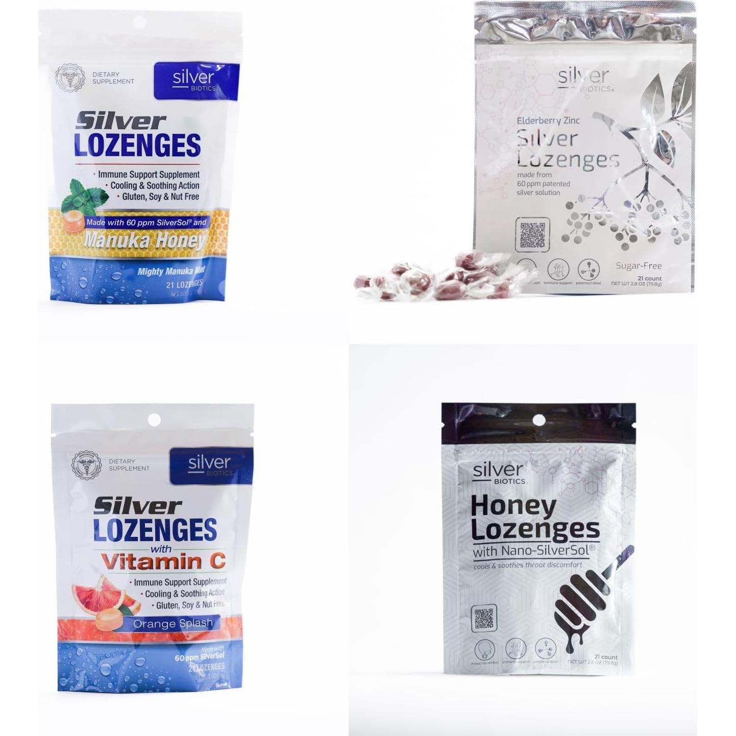 Pastillas de Plata Biotica 60ppm - Soporte Inmunológico 21 Unidades