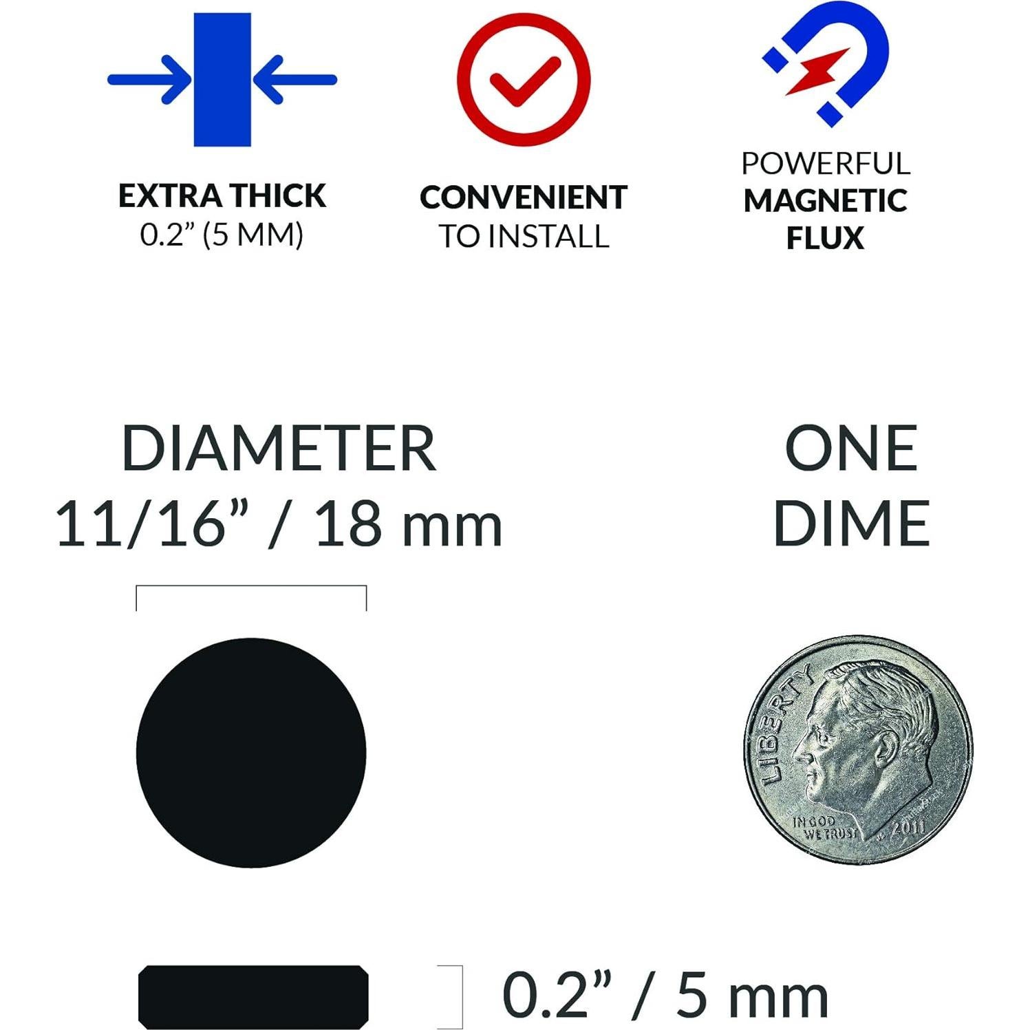 Imanes de Cerámica APPLAB Redondos 1.78 cm - 120 Piezas