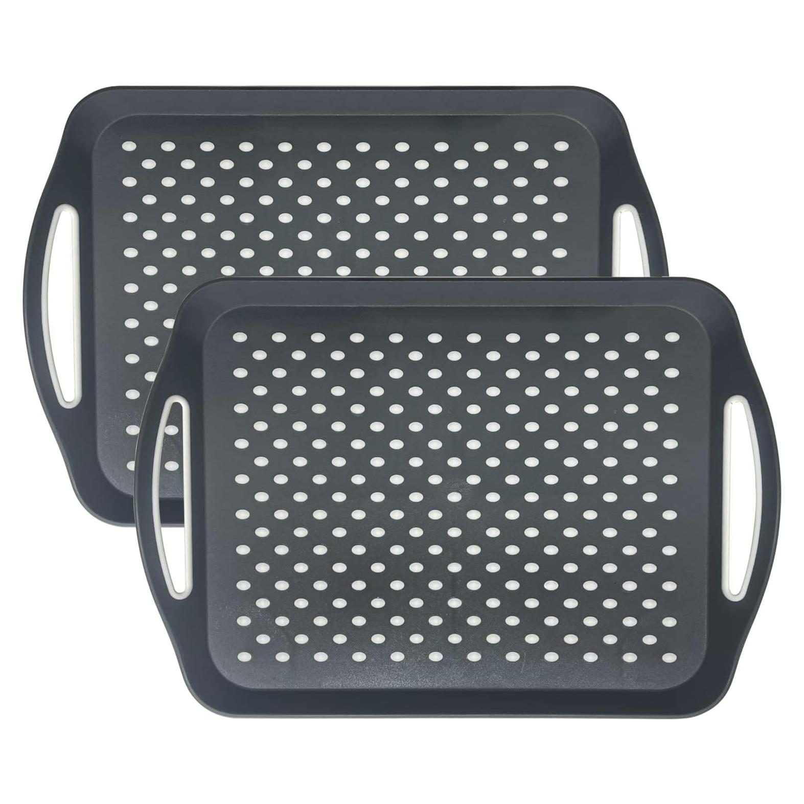 Bandeja de Servicio Antideslizante Genérico 45x31.5 cm Gris - 2 Paquete