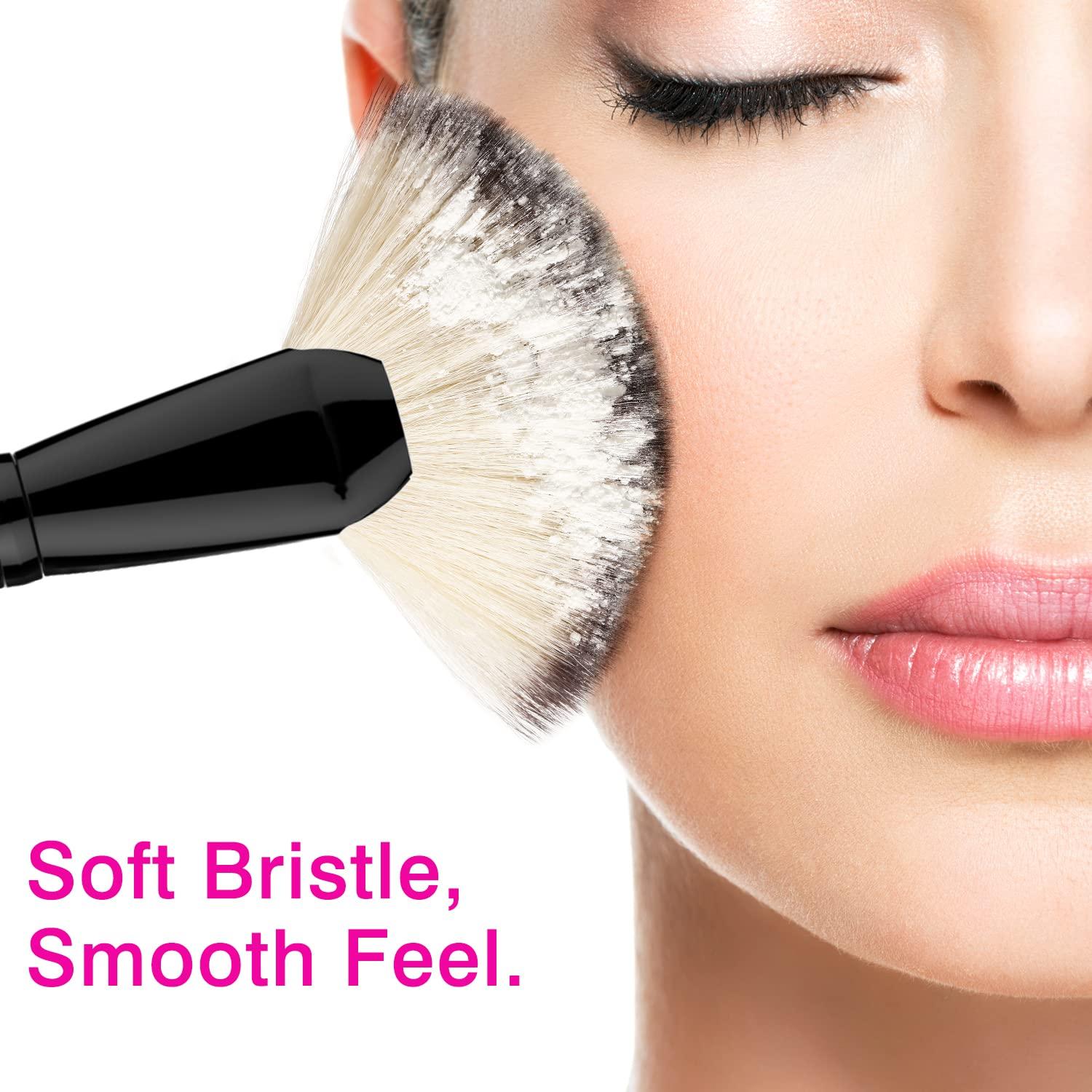 Brocha de Maquillaje Abanico Luxspire FDSX - Suave y Densa