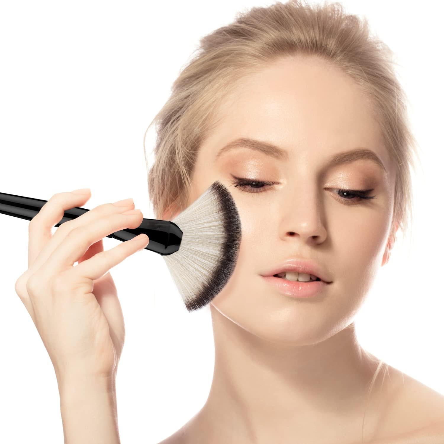 Brocha de Maquillaje Abanico Luxspire FDSX - Suave y Densa