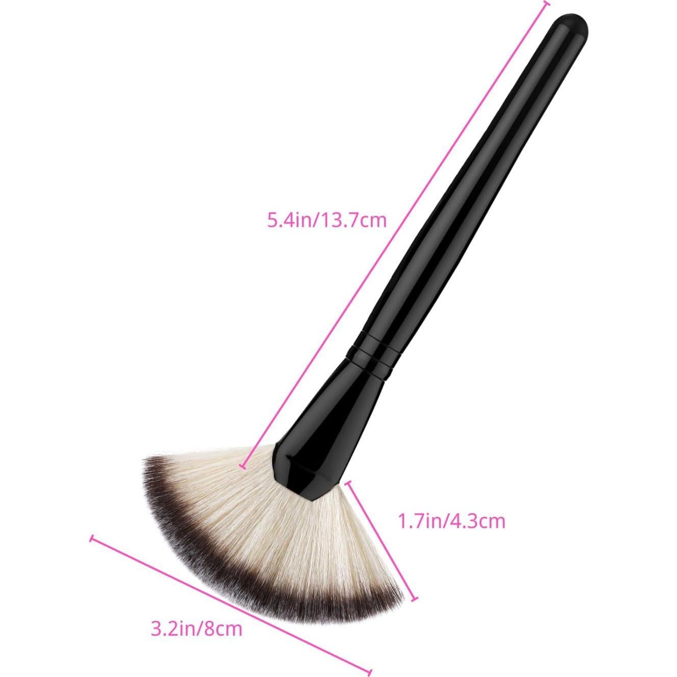 Brocha de Maquillaje Abanico Luxspire FDSX - Suave y Densa