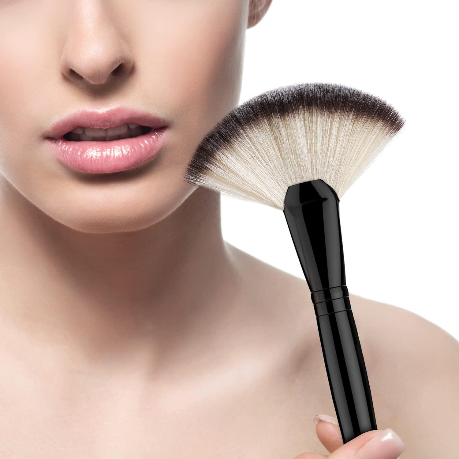 Brocha de Maquillaje Abanico Luxspire FDSX - Suave y Densa