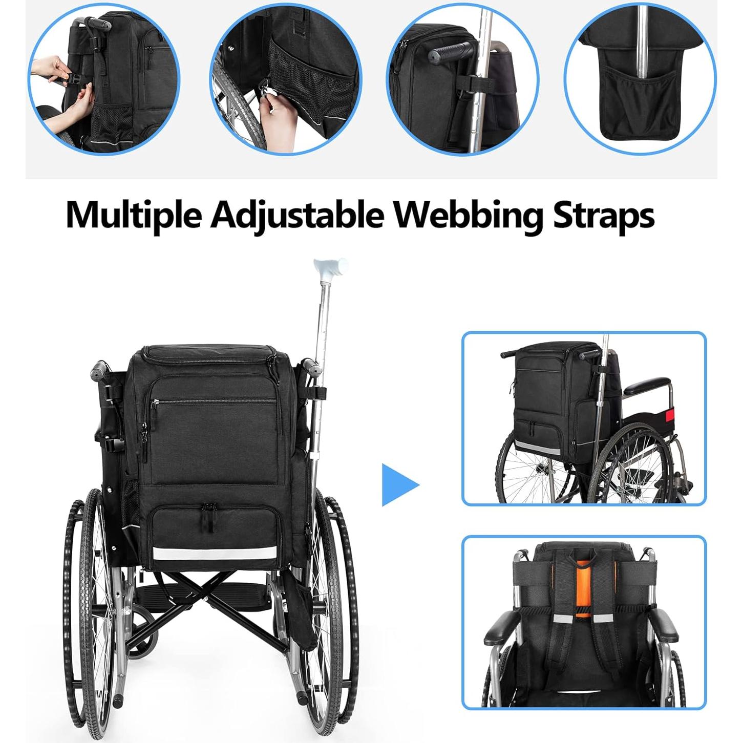 Mochila para Silla de Ruedas SAMDEW SD03601 con Aislamiento Térmico