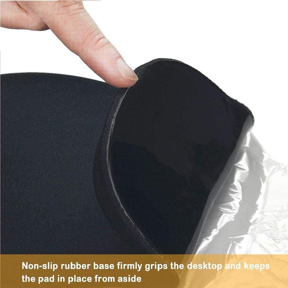 Alfombrilla de Ratón Ergonómica VVS con Soporte de Gel Negro