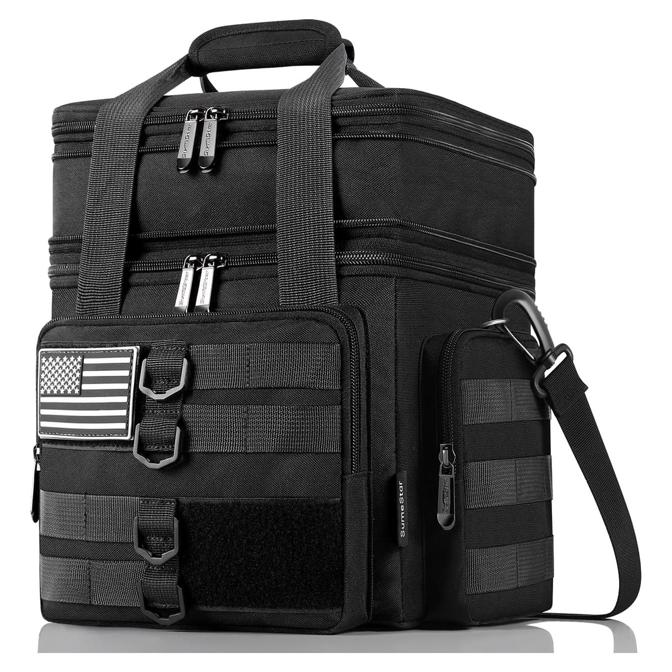 Bolsa de Almuerzo Aislada SumeStar 16.5L Doble Compartimento Negro