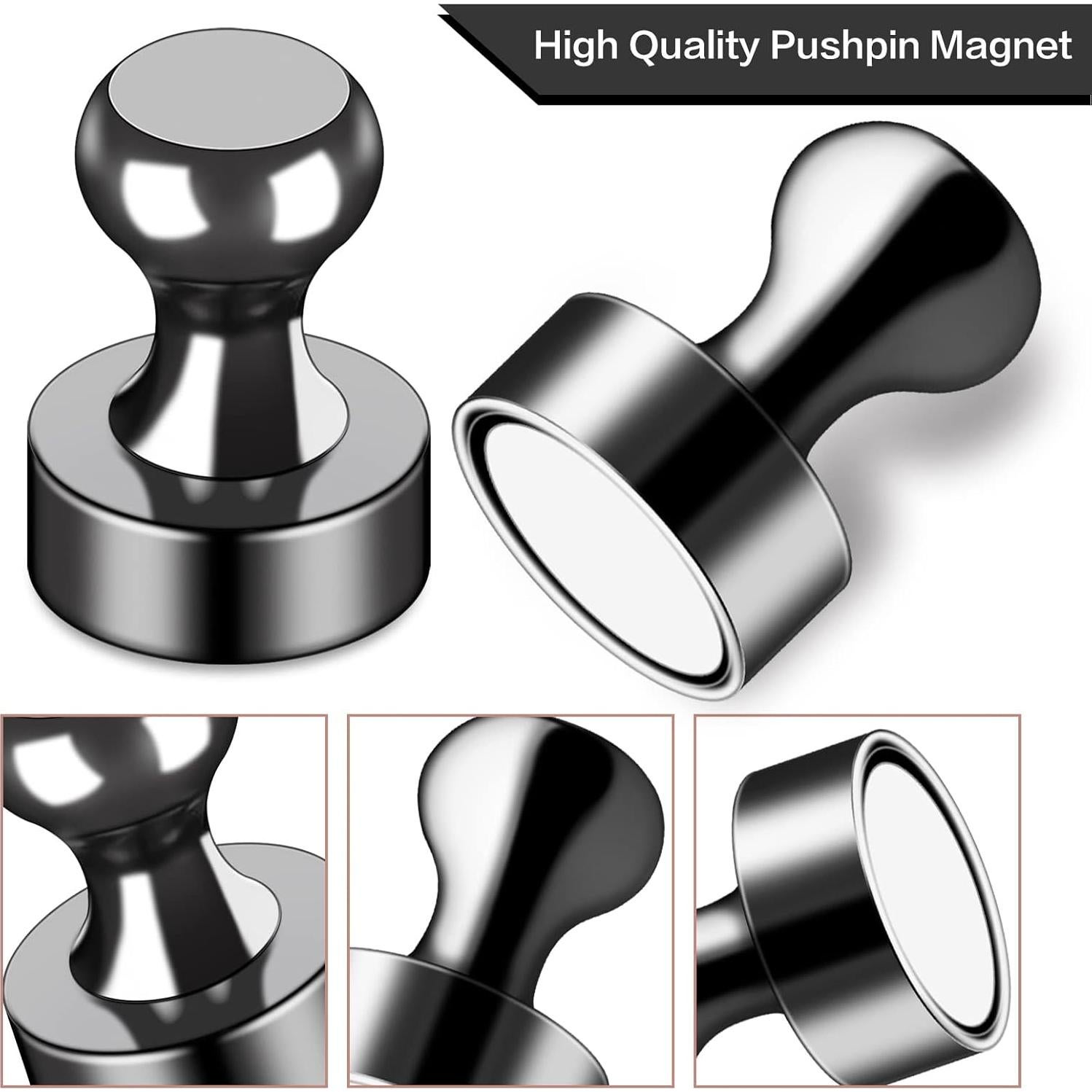 Imanes de Nevera LOVIMAG 25 Piezas Fuertes Negros