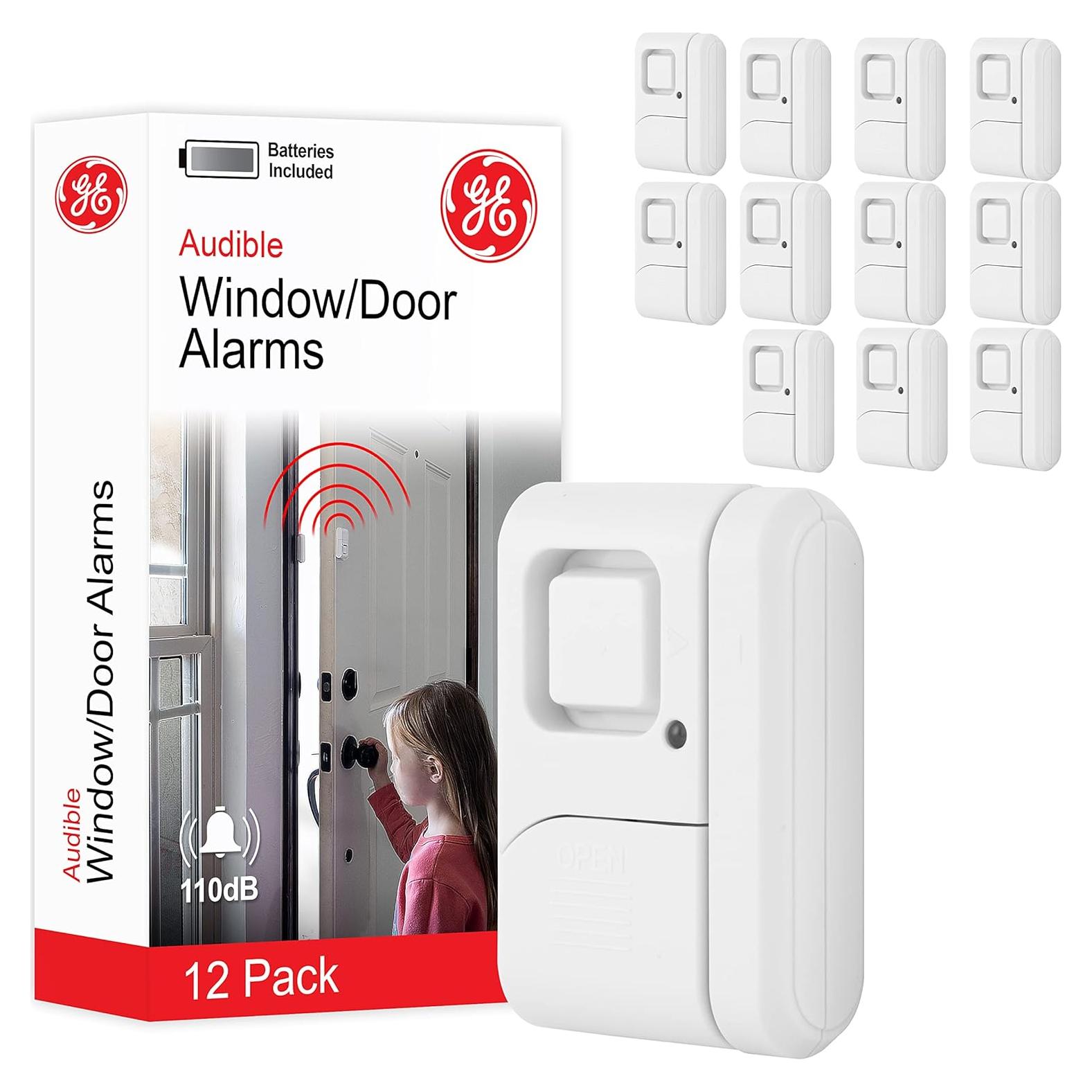 Alarma de Ventana y Puerta GE, Paquete de 12, 120 dB