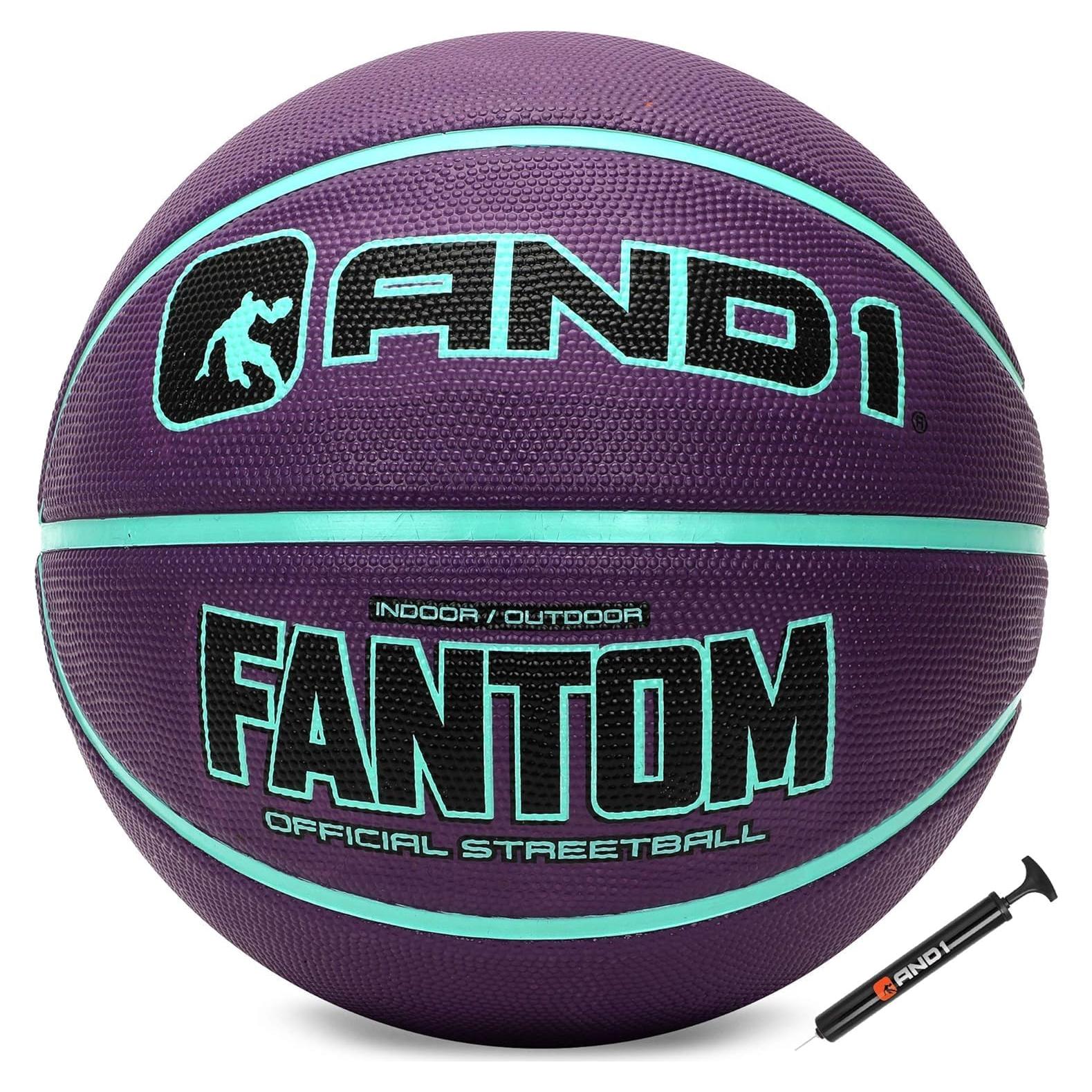 Balón de Baloncesto AND1 Fantom 7 Goma Color Púrpura