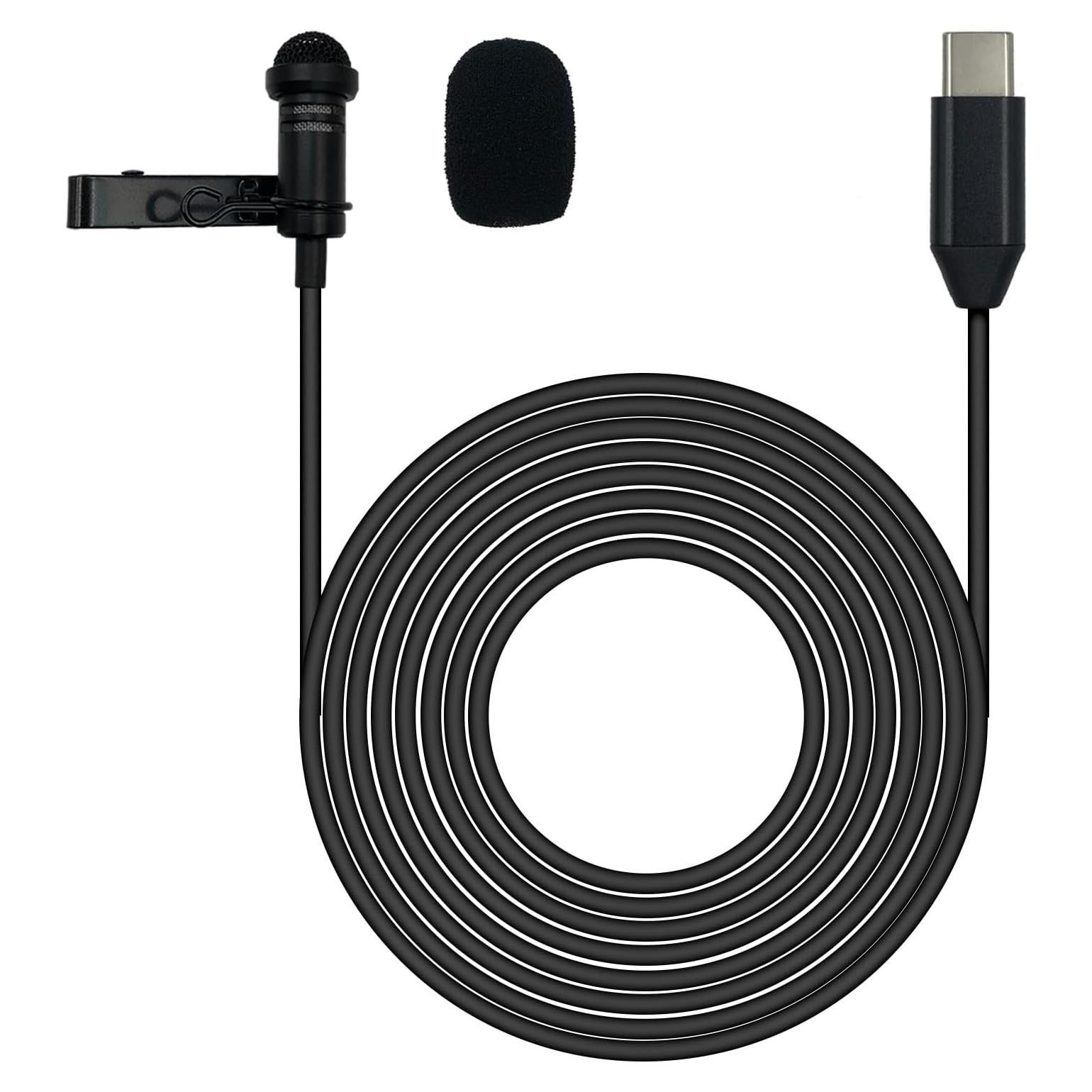 Micrófono Lavalier SPTSSWET Tipo C 3M para iPhone y Android